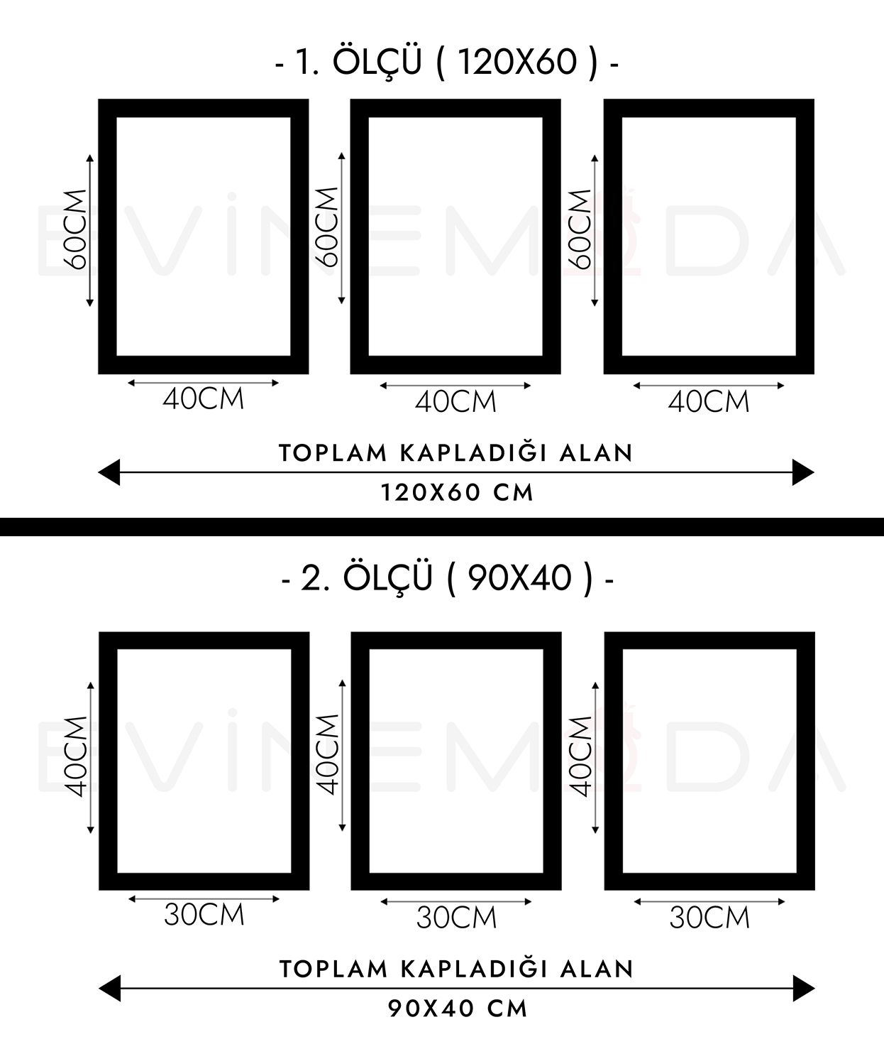Gümüş Yapraklar 3 Parça Pleksi Tablo