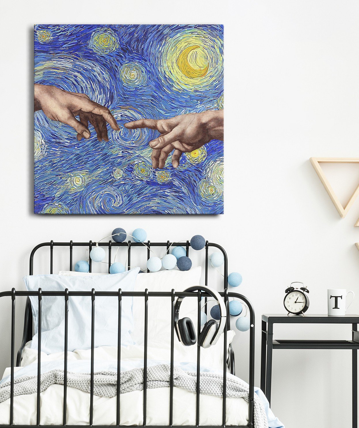Michelangelo Tek Parça Kare 65x65 Cm Kanvas - Canvas Tablo