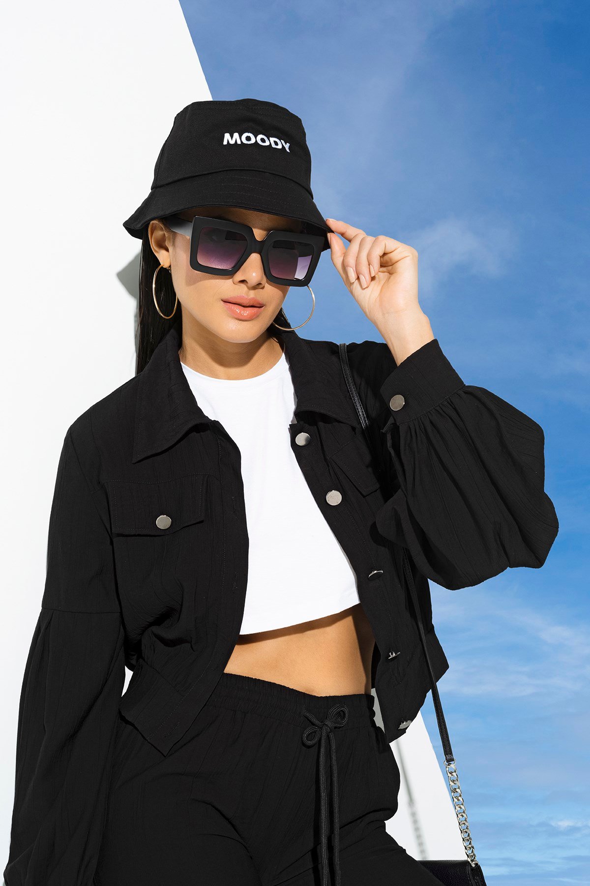 For You Accessories/Kadın Şapka For You Accessories For You Accesories Kadın Moody Nakıslı Safari Siyah Şapka 