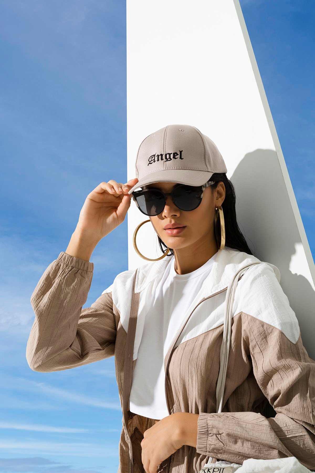 For You Accessories/Kadın Şapka For You Accessories For You Accesories Kadın Angel Nakışlı Siperli Beyzbol Taş Şapka 