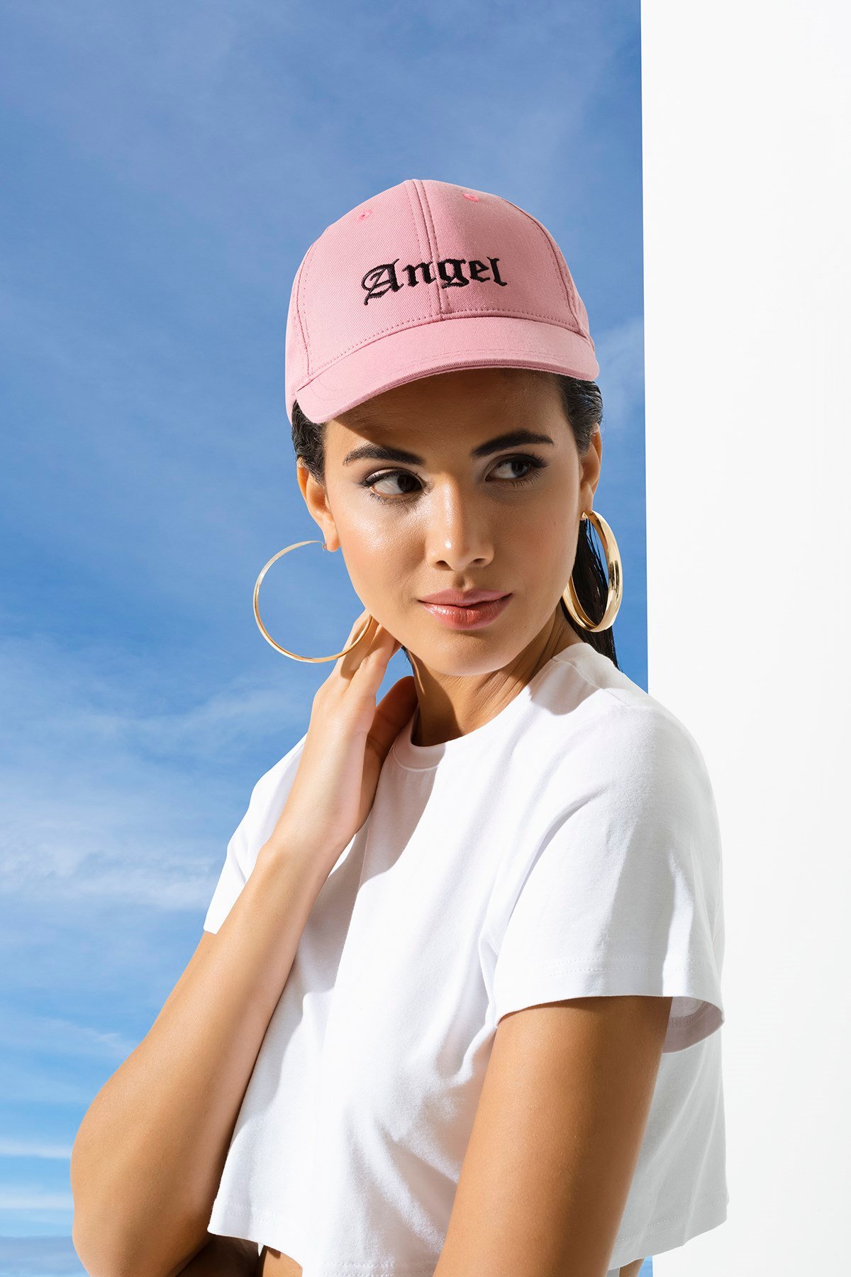 For You Accessories/Kadın Şapka For You Accessories For You Accesories Kadın Angel Nakışlı Siperli Beyzbol Pembe Şapka 