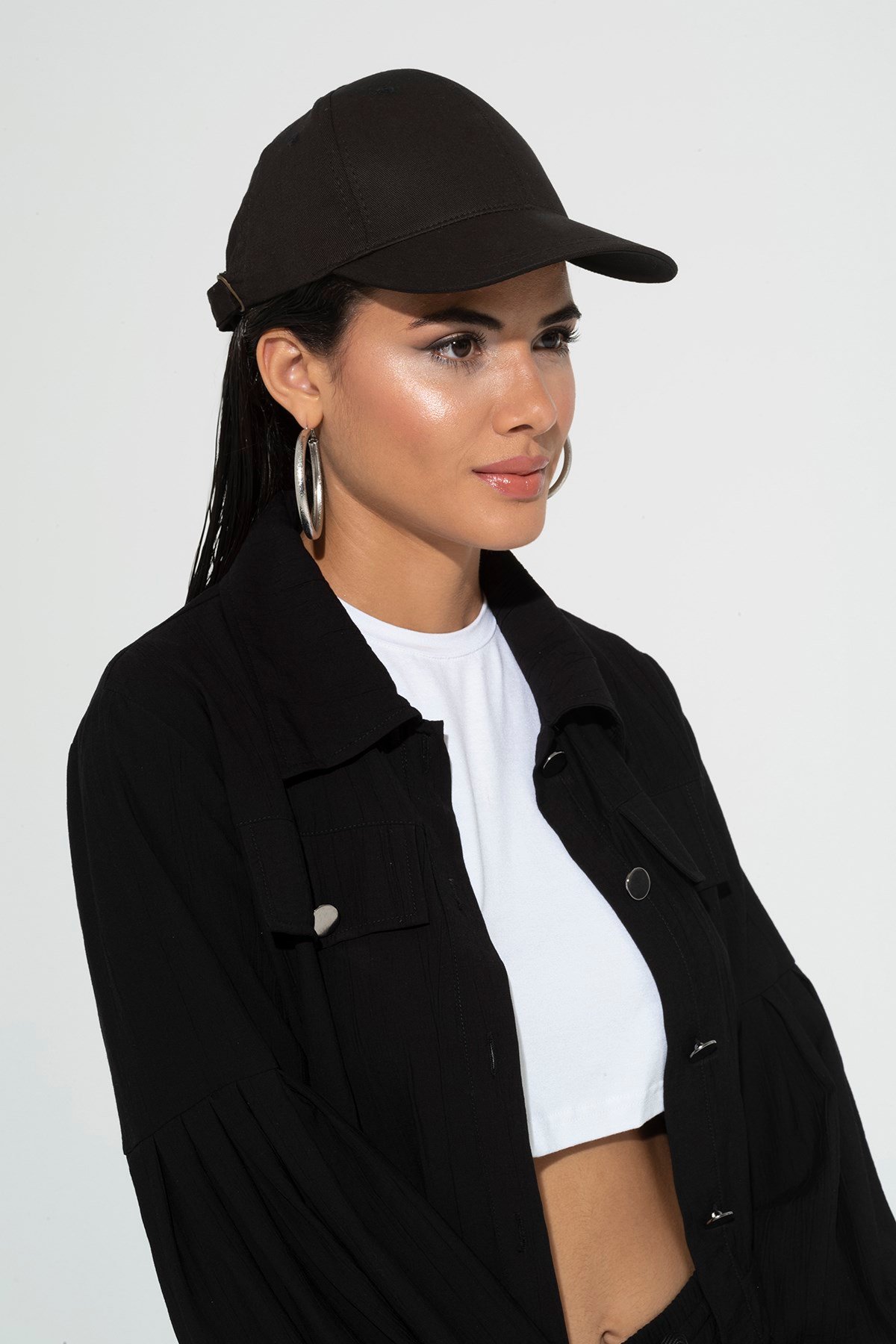 For You Accessories/Kadın Şapka For You Accessories For You Accesories Kadın Arkası Babygirl Nakışlı Siperli Beyzbol Siyah Şapka 