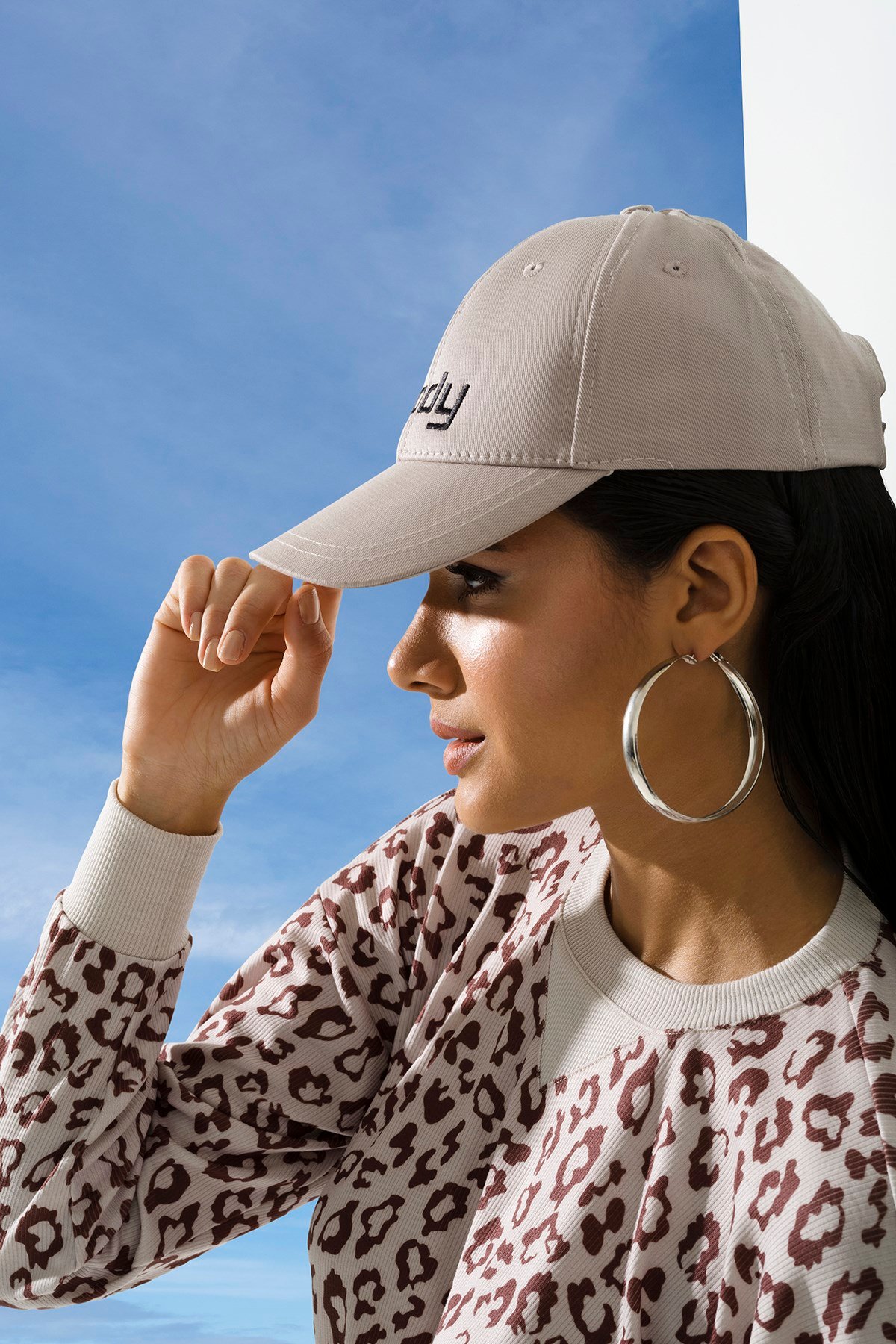 For You Accessories/Kadın Şapka For You Accessories For You Accesories Kadın Body Nakışlı Siperli Beyzbol Taş Şapka 