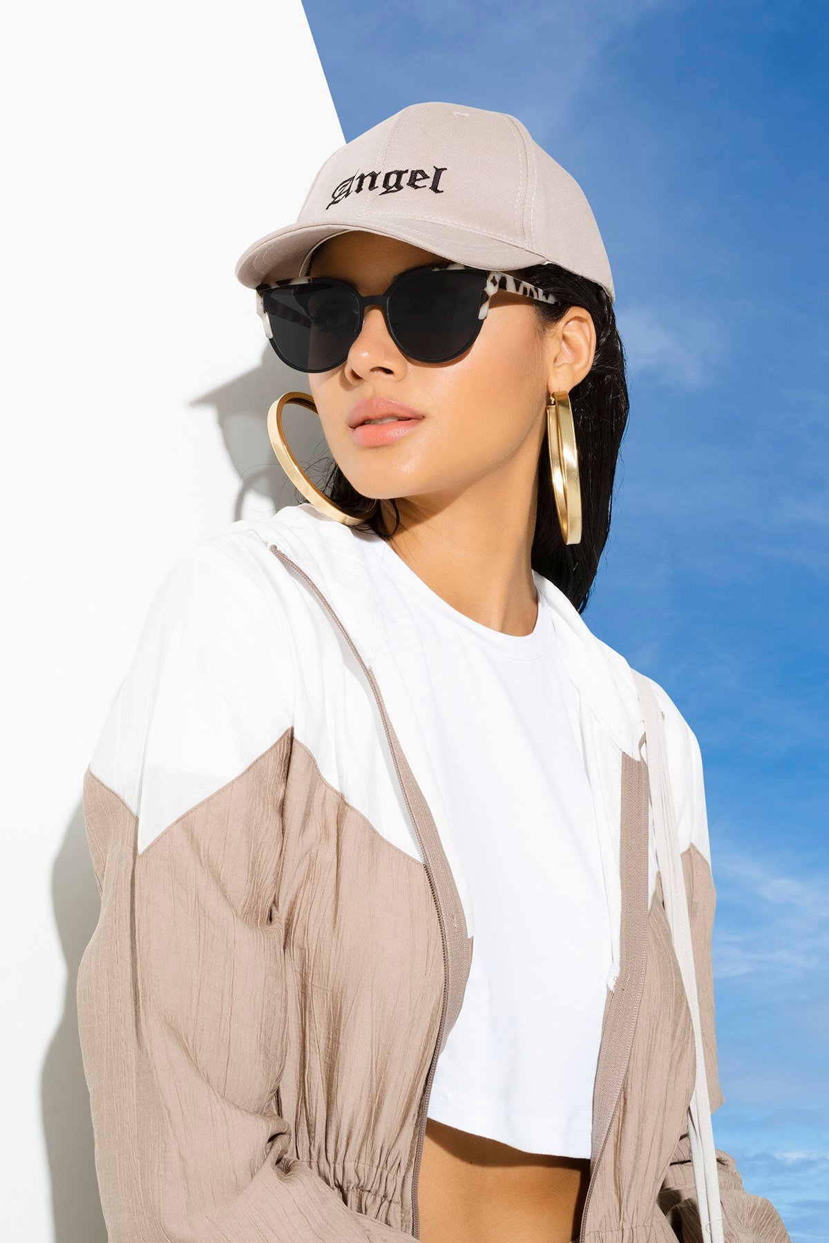 For You Accessories/Kadın Şapka For You Accessories For You Accesories Kadın Angel Nakışlı Siperli Beyzbol Taş Şapka 