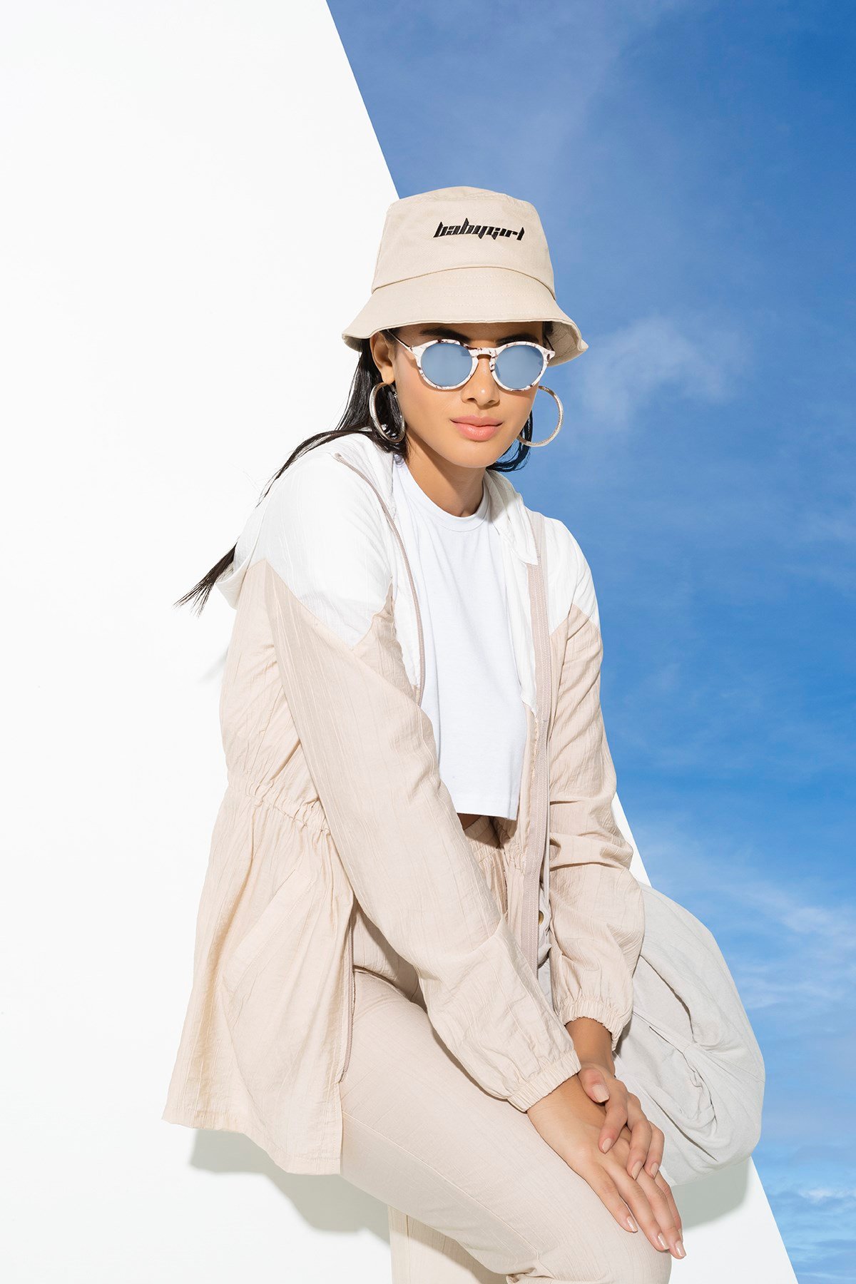 For You Accessories/Kadın Şapka For You Accessories For You Accesories Kadın Babygirl Nakıslı Safari Krem Şapka 