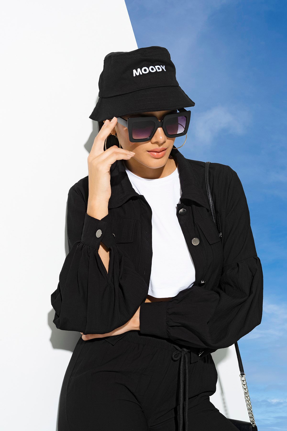 For You Accessories/Kadın Şapka For You Accessories For You Accesories Kadın Moody Nakıslı Safari Siyah Şapka 