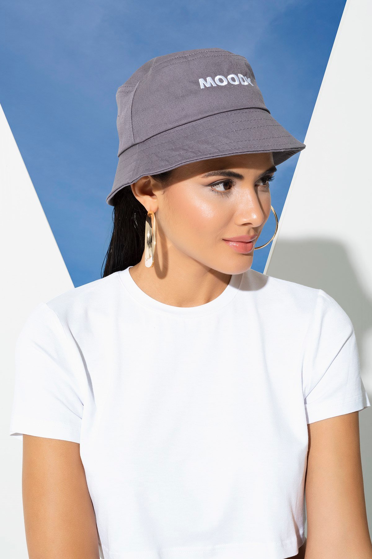 For You Accessories/Kadın Şapka For You Accessories For You Accesories Kadın Moody Nakıslı Safari Gri Şapka 