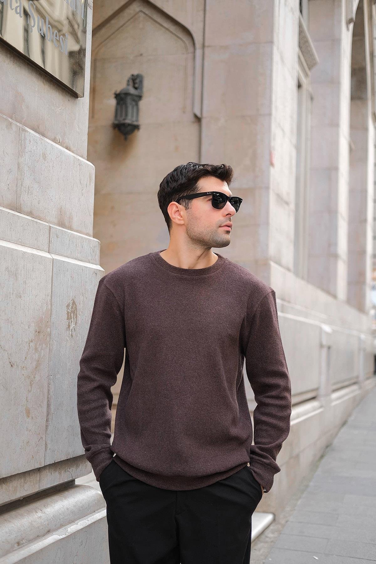 Ottoman Antrasit Kahverengi Sweatshirt For You Casual Ottoman Kahverengi Sweatshirt