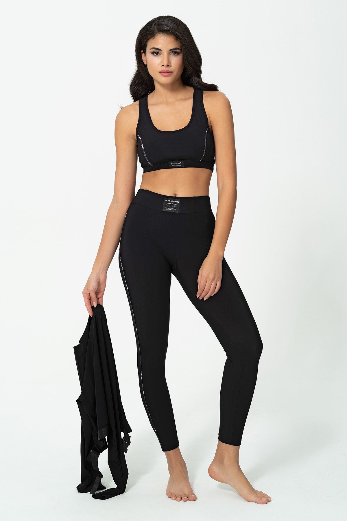For You Fit/For You Moda For You Fit For You Fit 3 lü Ara Biyeli Siyah Activewear Set