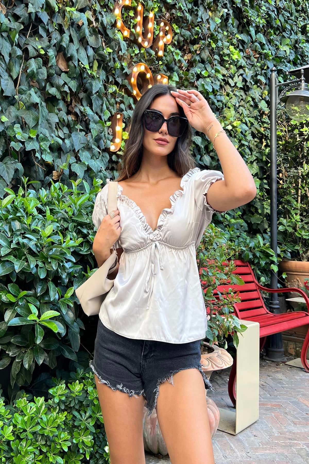 For You İn&Out 5'li İçeride&Dışarıda Fırfırlı Gri Pijama Takım For You İn&Out 5'li İçeride&Dışarıda Fırfırlı Gri Pijama Takım