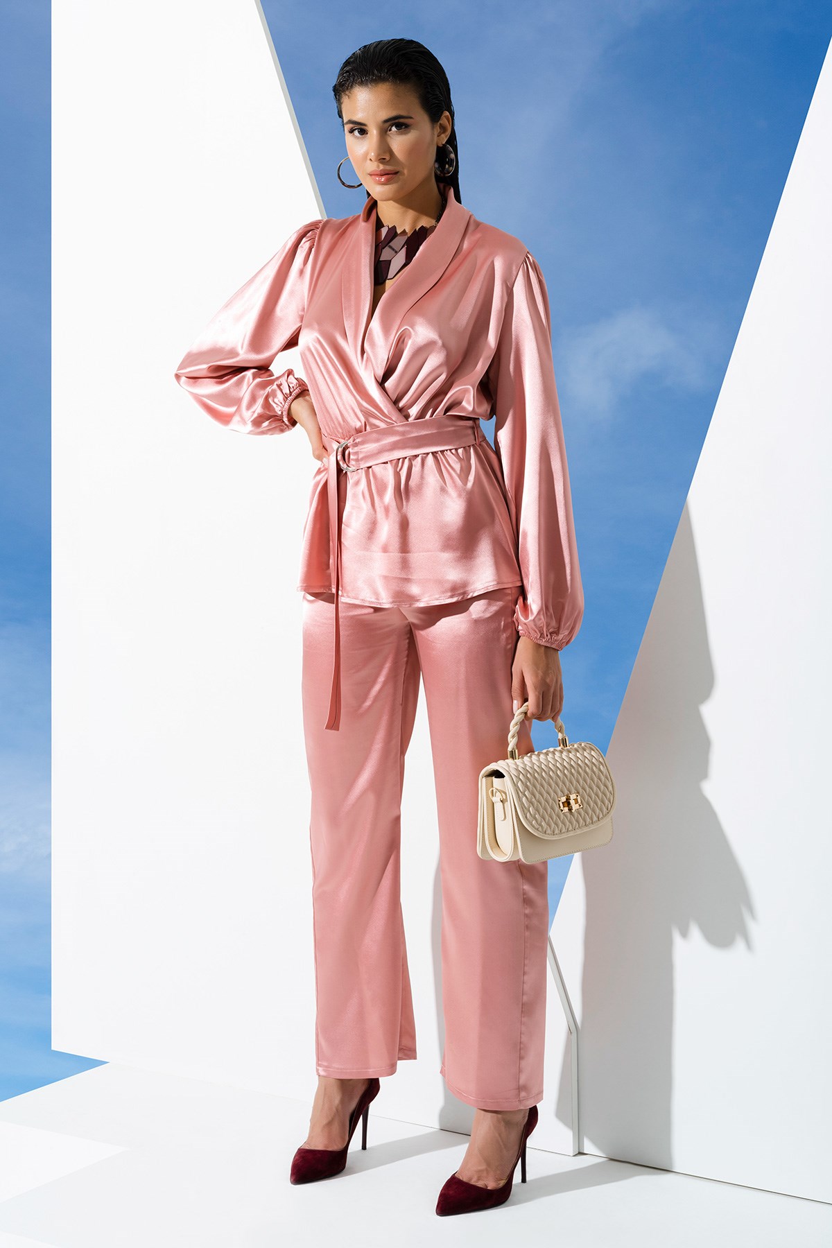 For You İn&Out 2 li Hem İçeride Hem Dışarıda Gül Kurusu Pijama Takım  For You İn&Out For You İn&Out 2 li Hem İçeride Hem Dışarıda Gül Kurusu Pijama Takım 