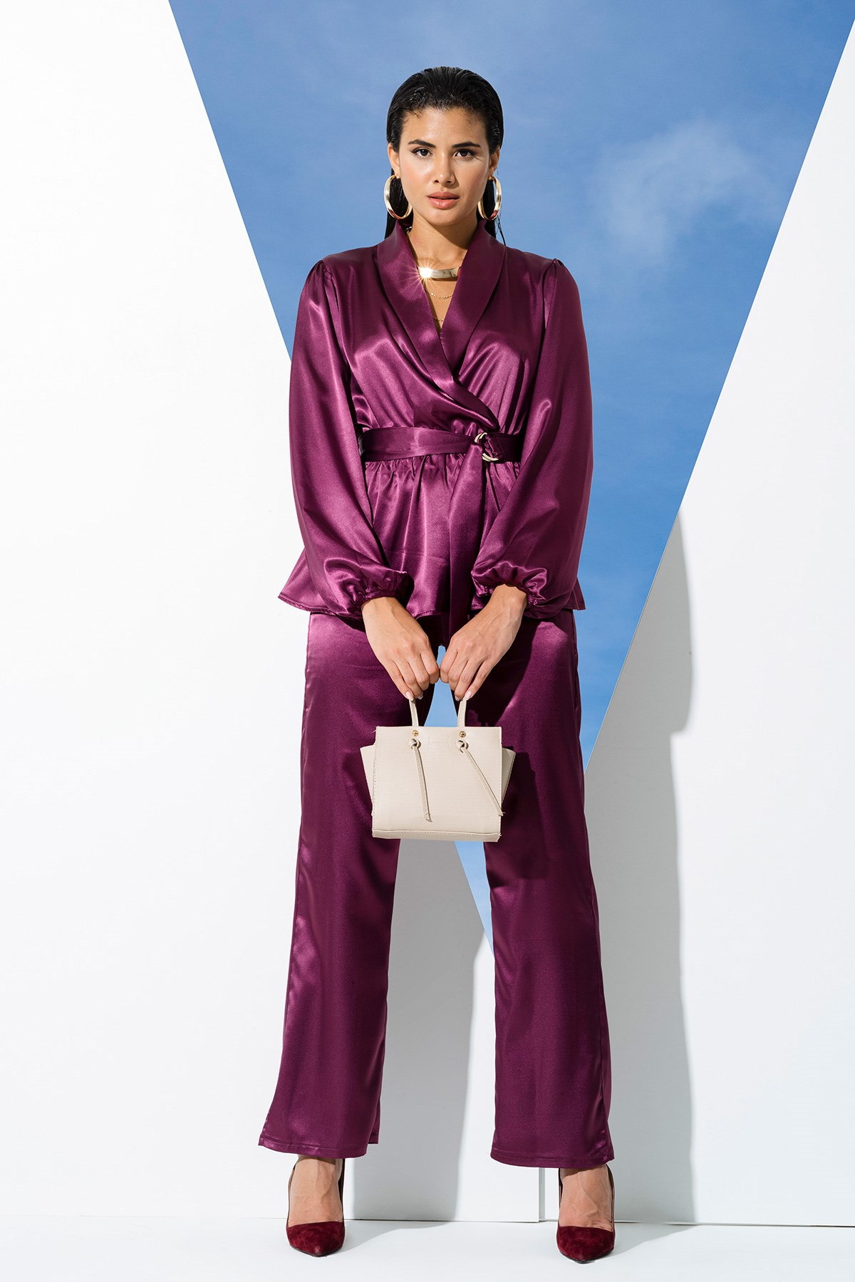 For You İn&Out 2 li Hem İçeride Hem Dışarıda Mor Pijama Takım  For You İn&Out For You İn&Out 2 li Hem İçeride Hem Dışarıda Mor Pijama Takım 