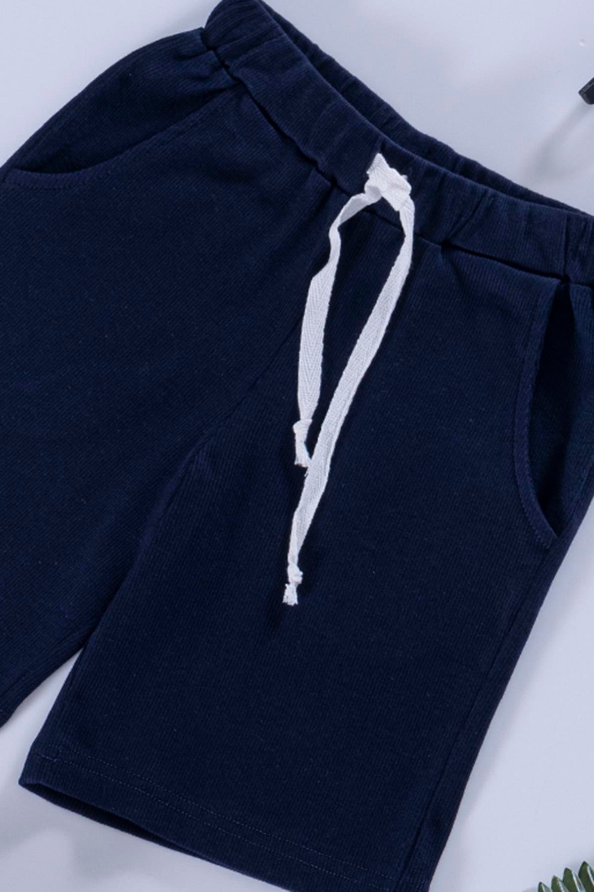 For You Kids 2'li Baskılı Alt Üst Lacivert Takım For You Kids 2'li Baskılı Alt Üst Lacivert Takım