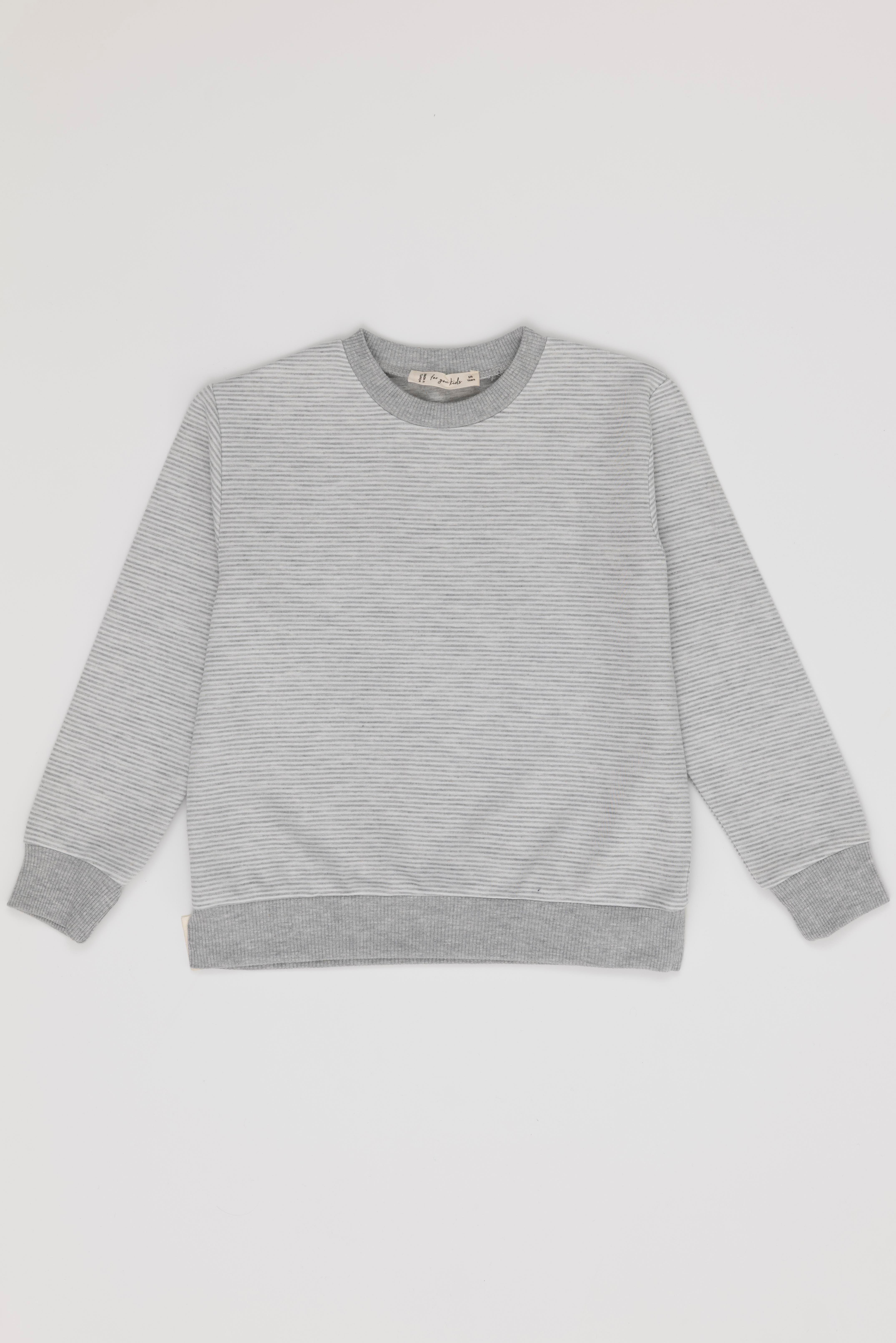 For You Kids 2'li Çizgili Düz Bisiklet Yaka Erkek Çocuk Sweatshirt For You Kids 2'li Çizgili Düz Bisiklet Yaka Erkek Çocuk Sweatshirt