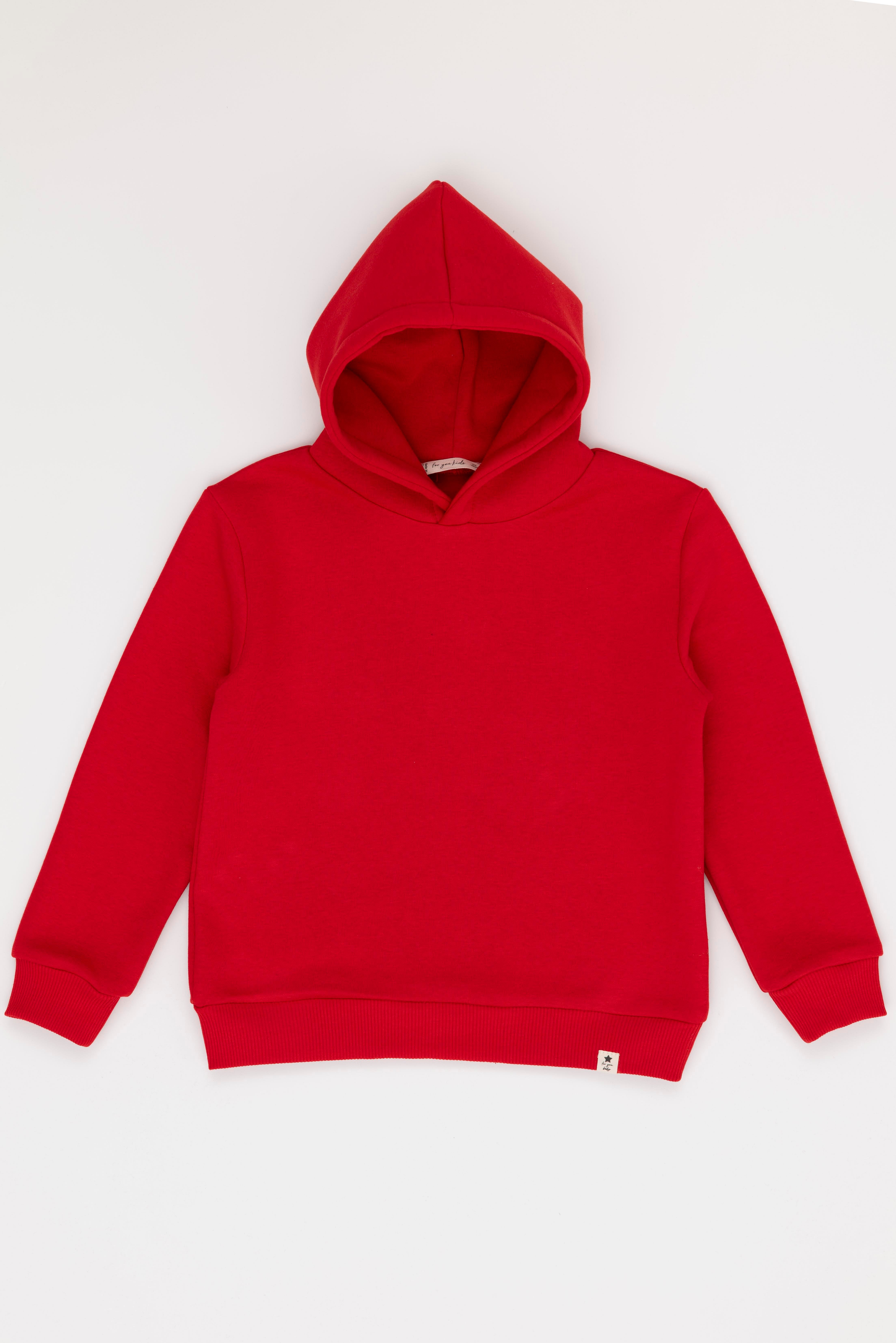 For You Kids 2'li Kırmız Kapişonlu Siyah Bisiklet Yaka Kız Çocuk Sweatshirt For You Kids 2'li Kırmız Kapişonlu Siyah Bisiklet Yaka Kız Çocuk Sweatshirt