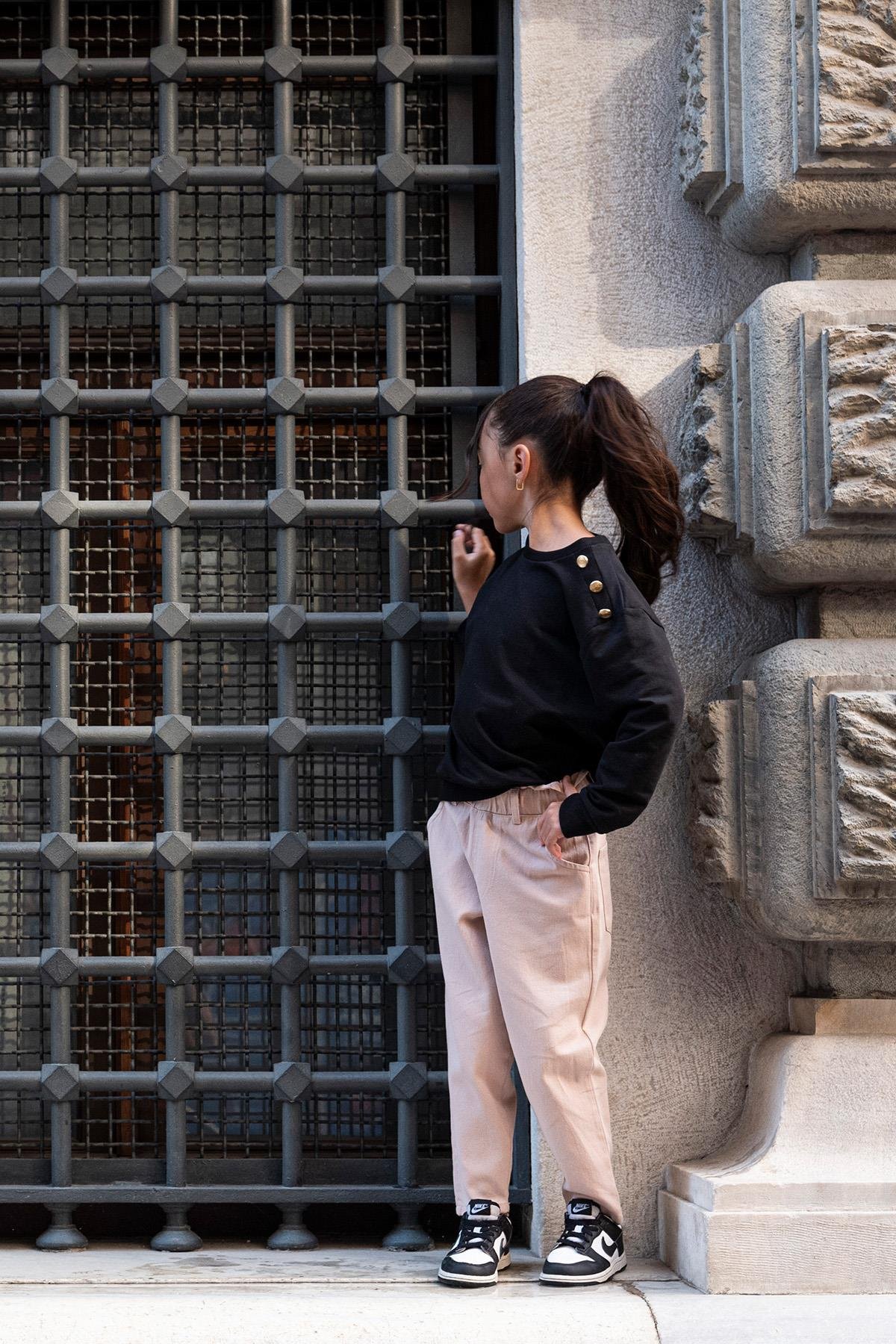 For You Kids 2'li Omuz Düğmeli Bel Fırfırlı Taş Gabardin Pantolon Takım For You Kids 2'li Omuz Düğmeli Bel Fırfırlı Taş Gabardin Pantolon Takım