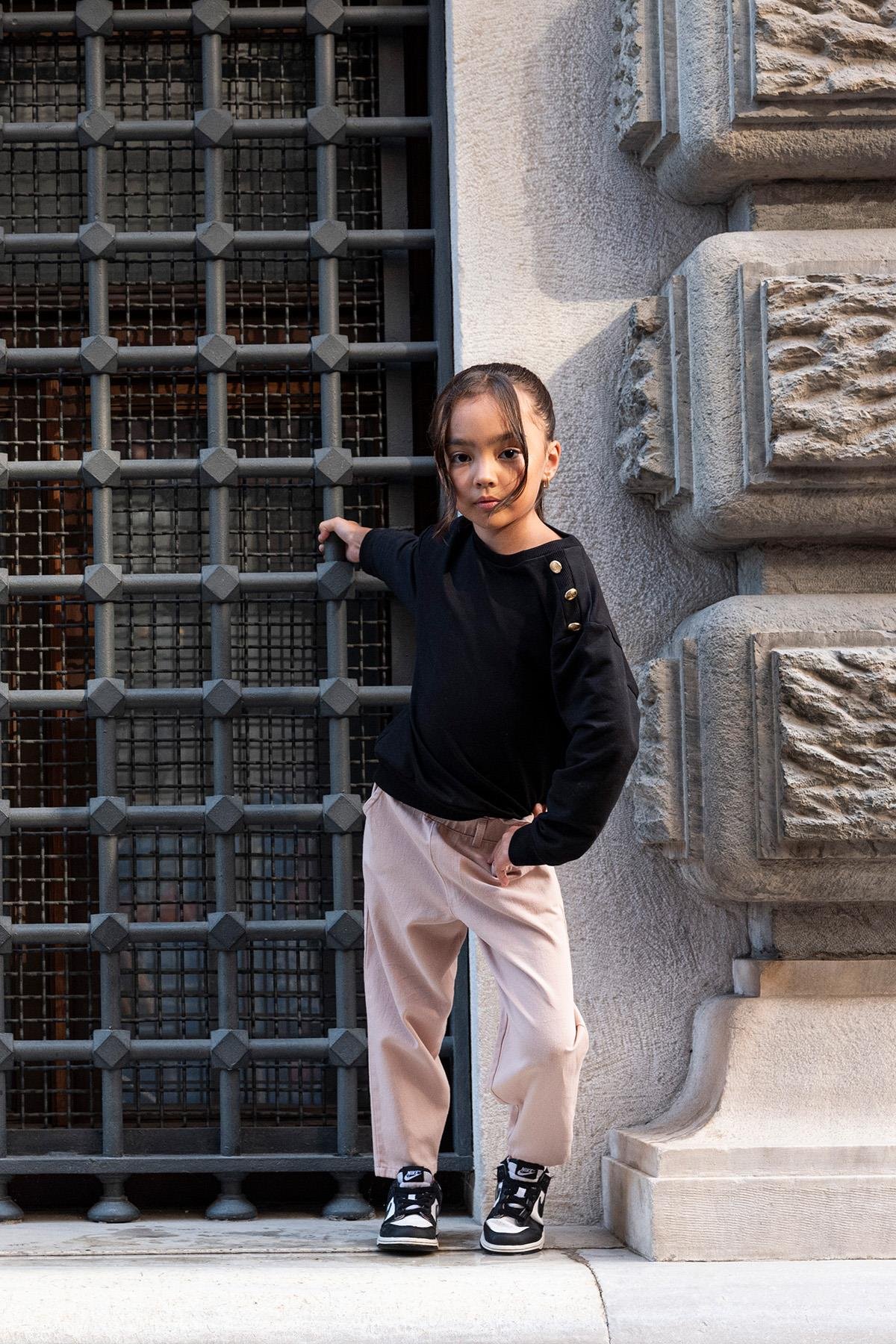 For You Kids 2'li Omuz Düğmeli Bel Fırfırlı Taş Gabardin Pantolon Takım For You Kids 2'li Omuz Düğmeli Bel Fırfırlı Taş Gabardin Pantolon Takım