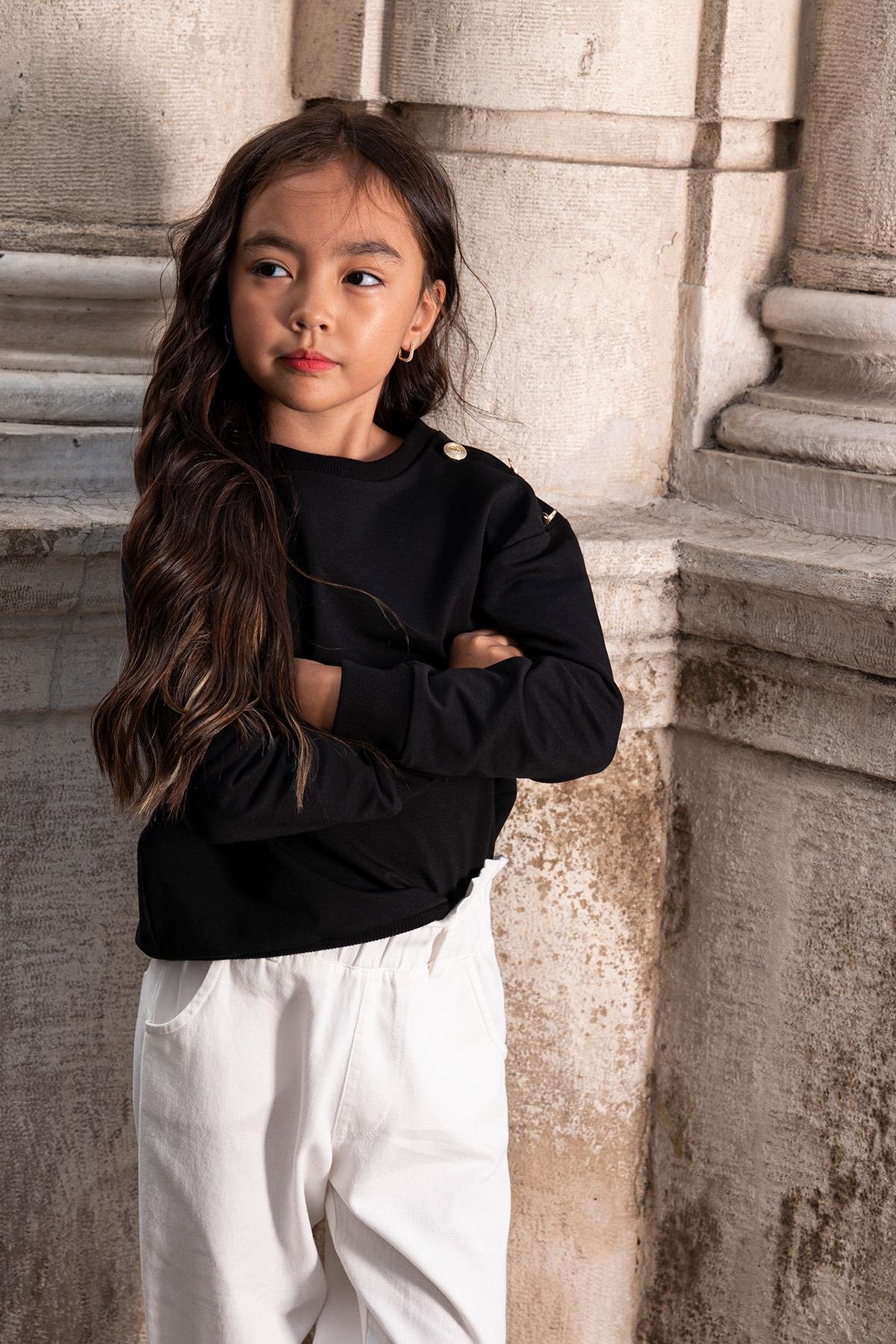 For You Kids 2'li Omuz Düğmeli Bel Fırfırlı Ekru Gabardin Pantolon Takım For You Kids 2'li Omuz Düğmeli Bel Fırfırlı Ekru Gabardin Pantolon Takım