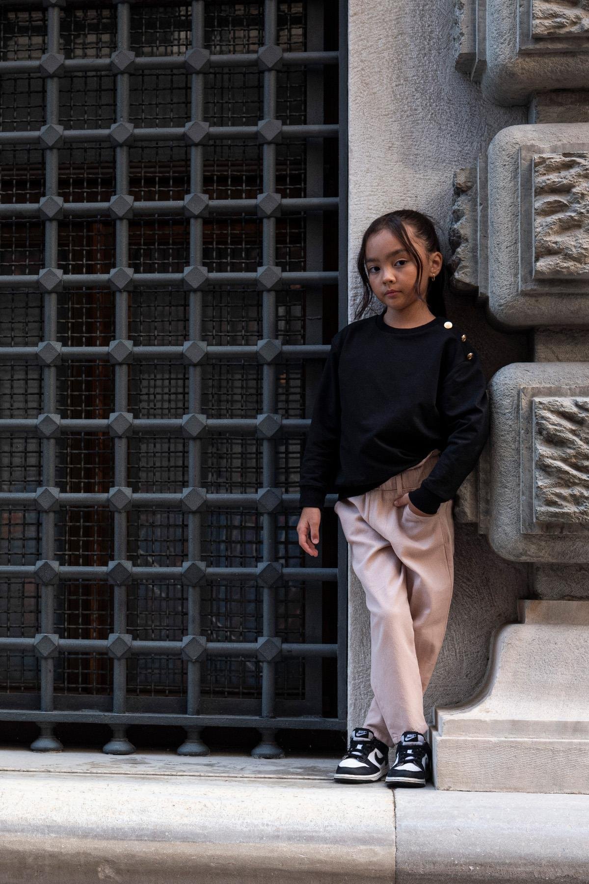 For You Kids 2'li Omuz Düğmeli Bel Fırfırlı Taş Gabardin Pantolon Takım For You Kids 2'li Omuz Düğmeli Bel Fırfırlı Taş Gabardin Pantolon Takım