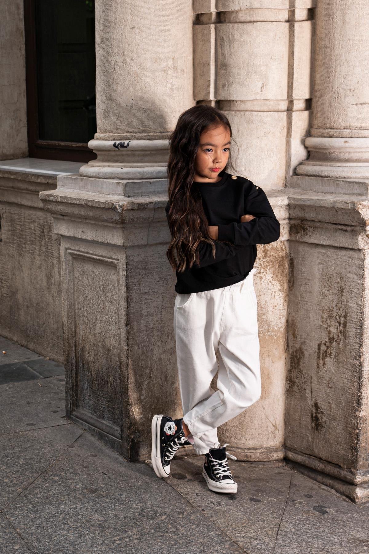 For You Kids 2'li Omuz Düğmeli Bel Fırfırlı Ekru Gabardin Pantolon Takım For You Kids 2'li Omuz Düğmeli Bel Fırfırlı Ekru Gabardin Pantolon Takım