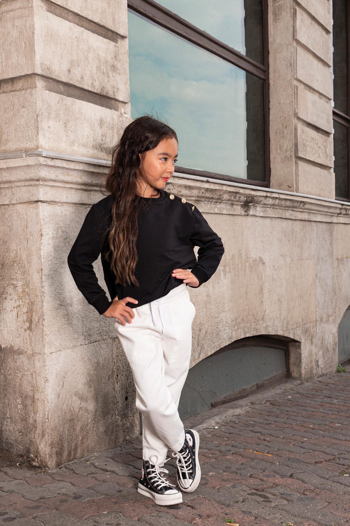 For You Kids 2'li Omuz Düğmeli Ekru Gabardin Pantolon Takım For You Kids 2'li Omuz Düğmeli Ekru Gabardin Pantolon Takım