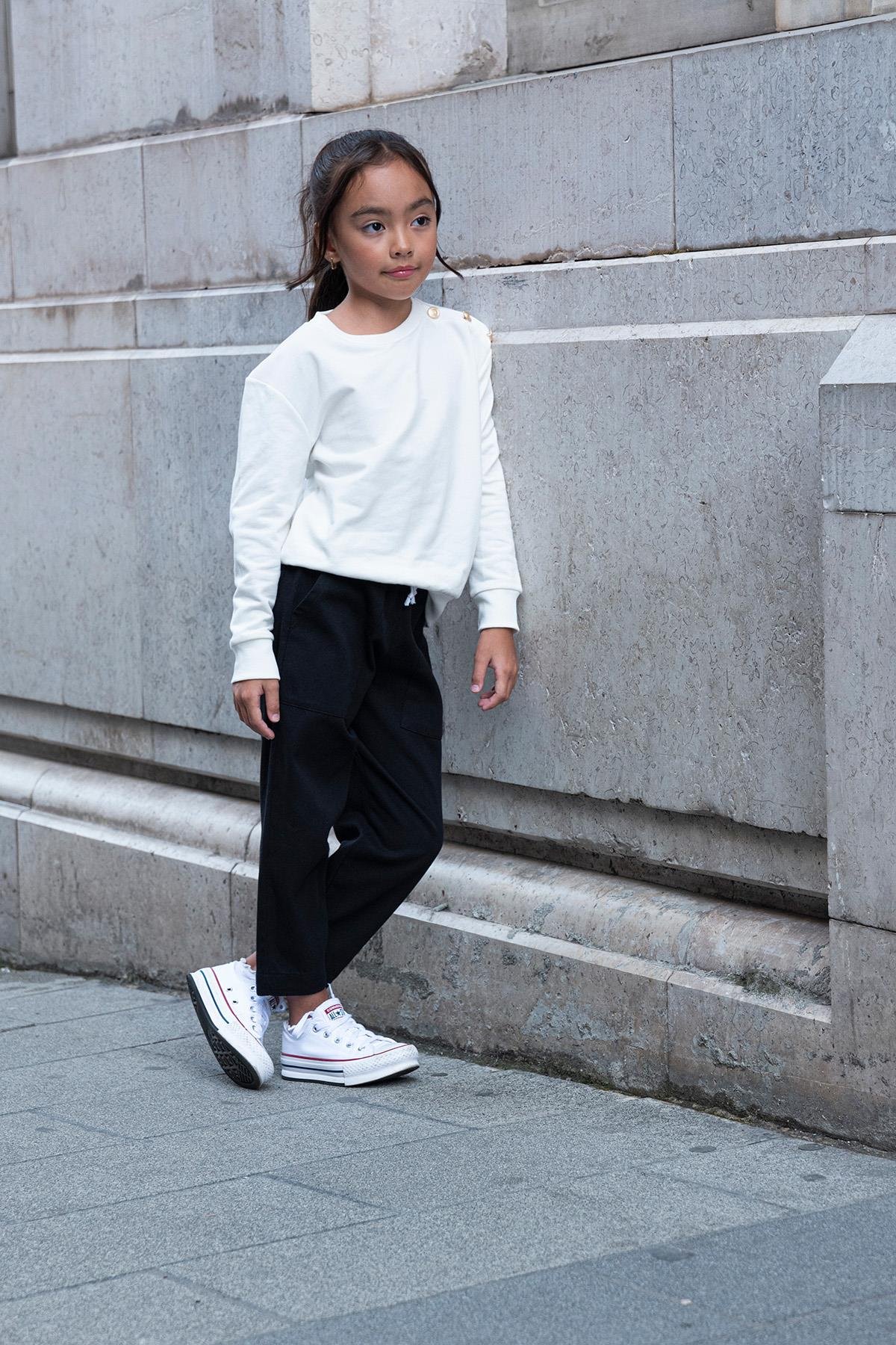 For You Kids 2'li Omuz Düğmeli Siyah Gabardin Pantolon Takım For You Kids 2'li Omuz Düğmeli Siyah Gabardin Pantolon Takım