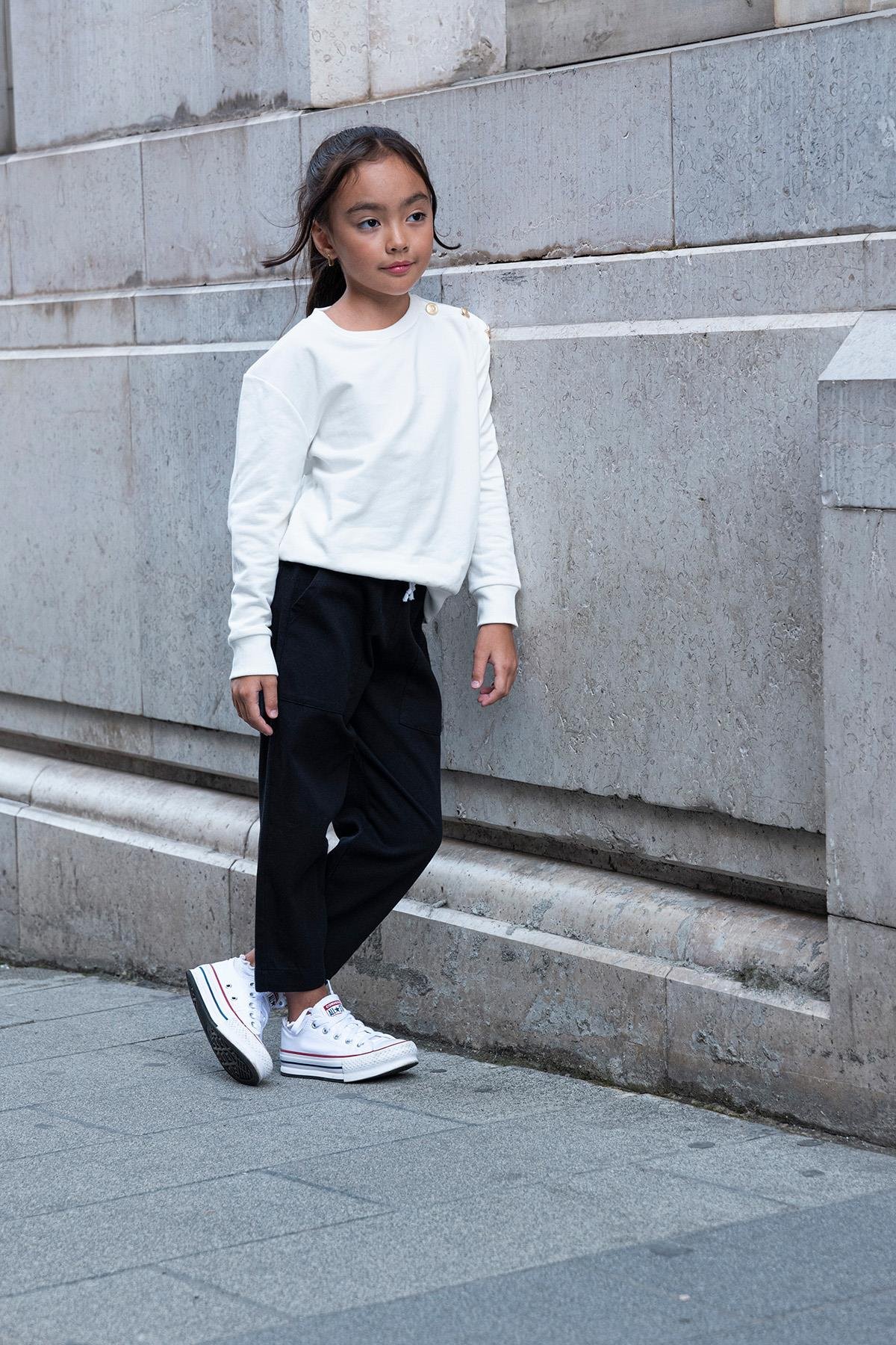 For You Kids 2'li Omuz Düğmeli Siyah Gabardin Pantolon Takım For You Kids 2'li Omuz Düğmeli Siyah Gabardin Pantolon Takım