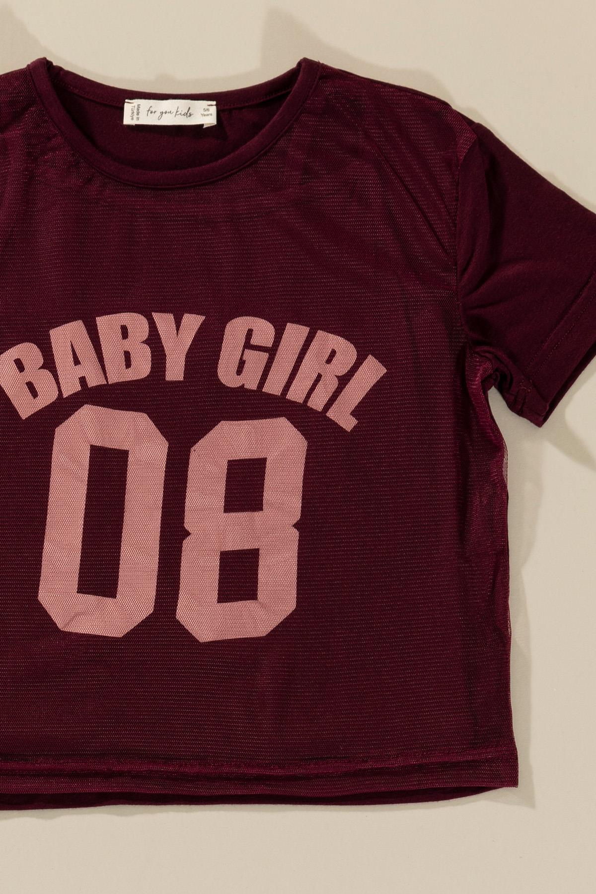 For You Kids 3'lü Baby Girl Baskılı Tshirt Atlet Tayt Bordo Takım For You Kids 3'lü Baby Girl Baskılı Tshirt Atlet Tayt Bordo Takım