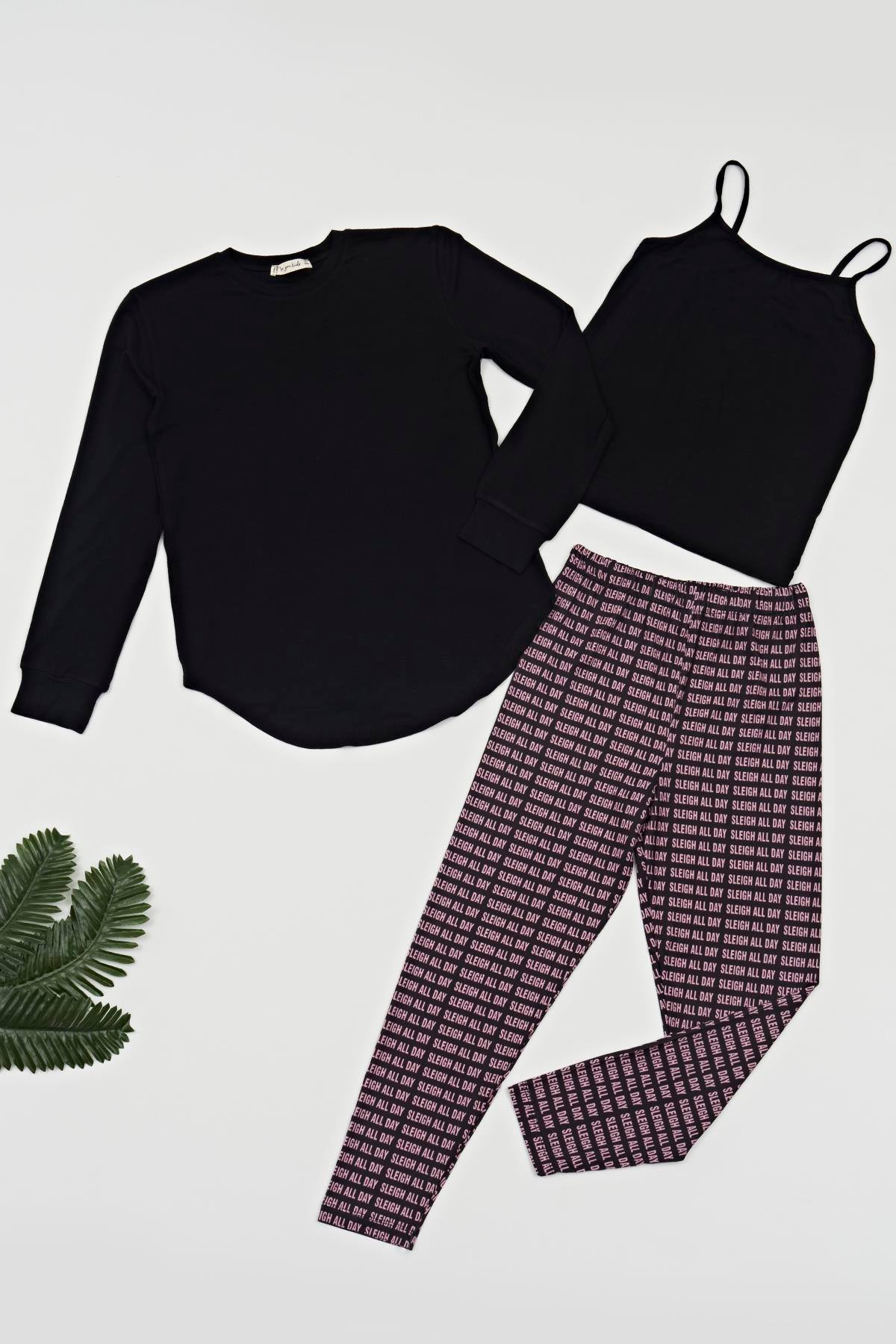 For You Kids 3'lü Baskılı Tayt Takım For You Kids 3'lü Baskılı Tayt Takım