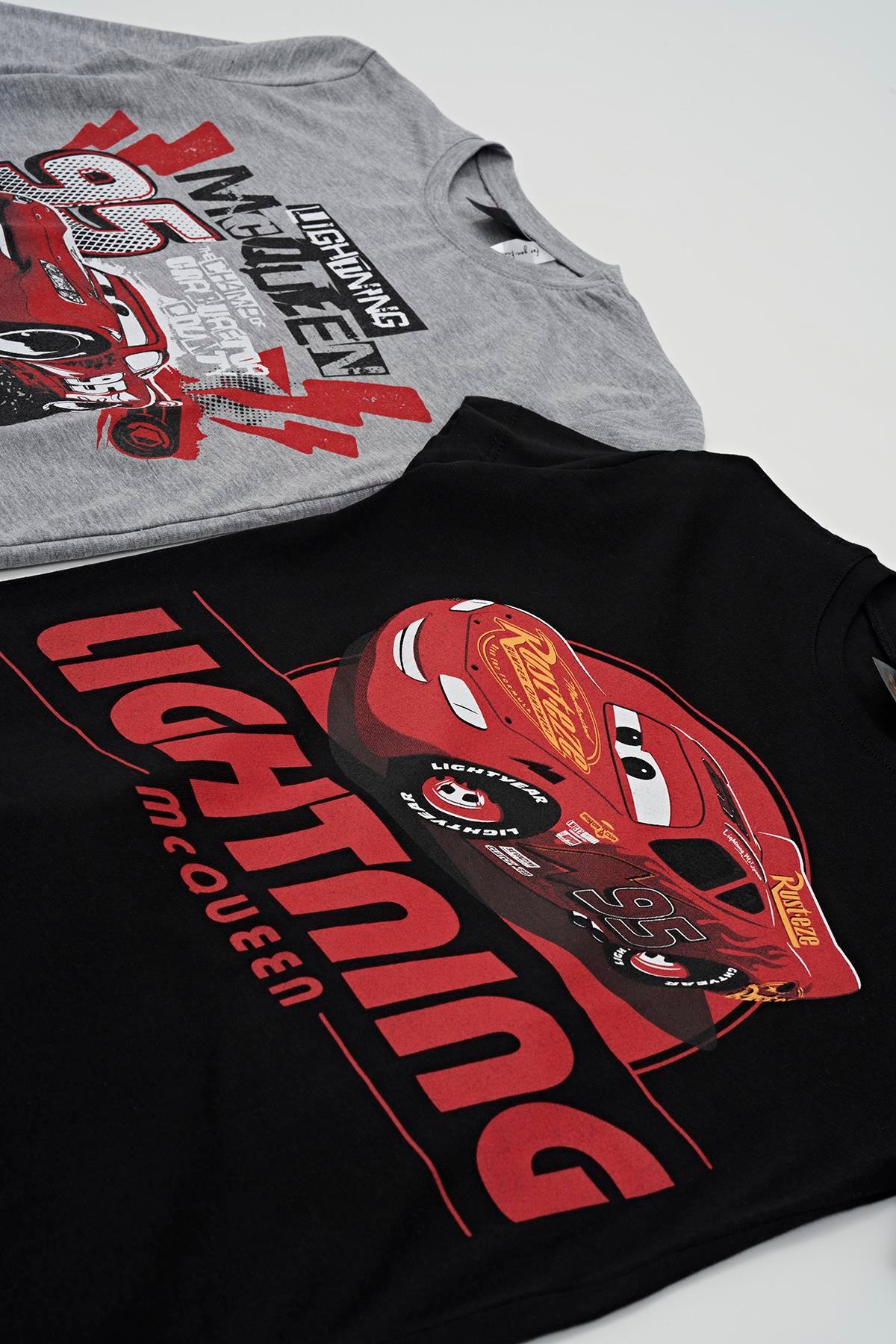 For You Kids 4'lü Mc Queen Baskılı Tshirt Şort Pantolon Takım  For You Kids 4'lü McQueen Baskılı Tshirt Şort Pantolon Siyah Takım