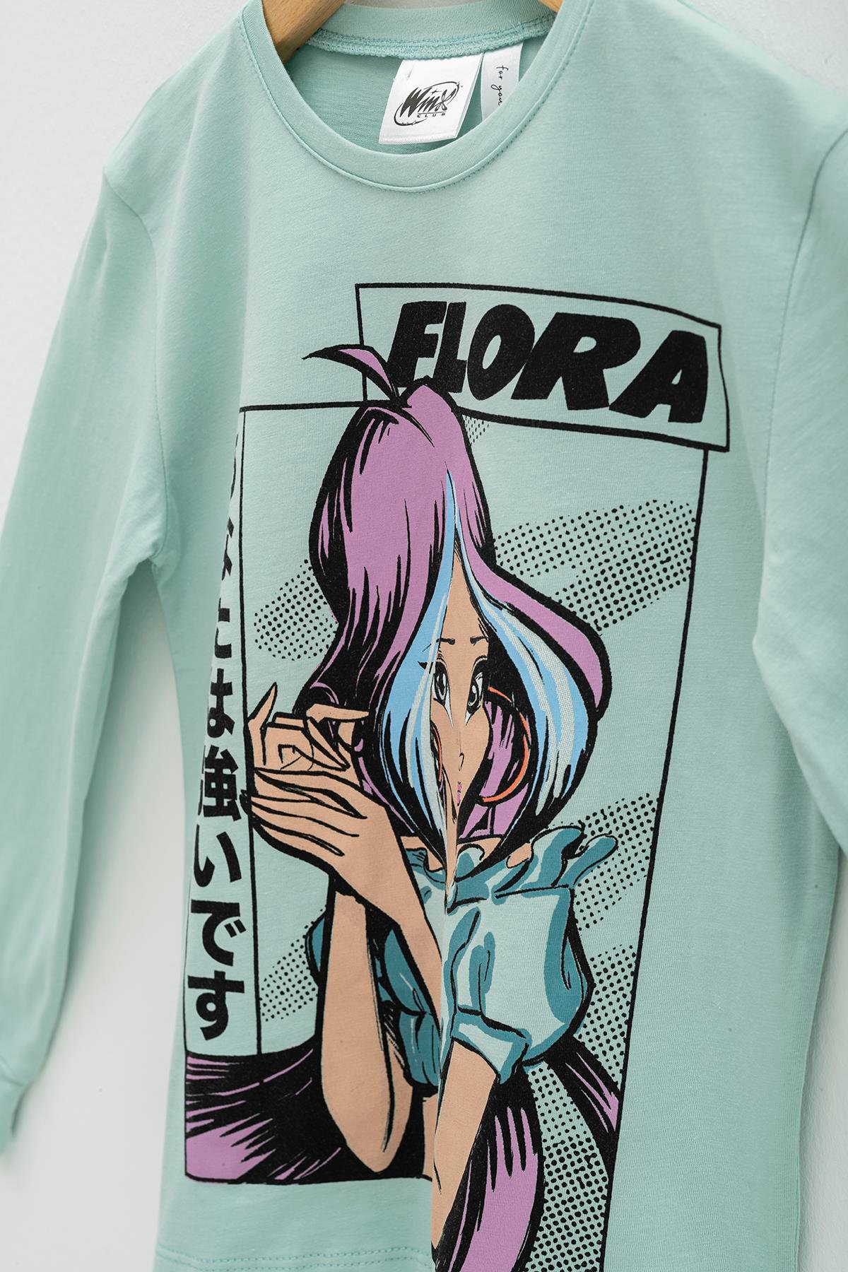 For You Kids 4'lü Winx Baskılı Tshirt Şort Pantolon Lila Takım  For You Kids 4'lü Winx Baskılı Tshirt Şort Pantolon Lila Takım 