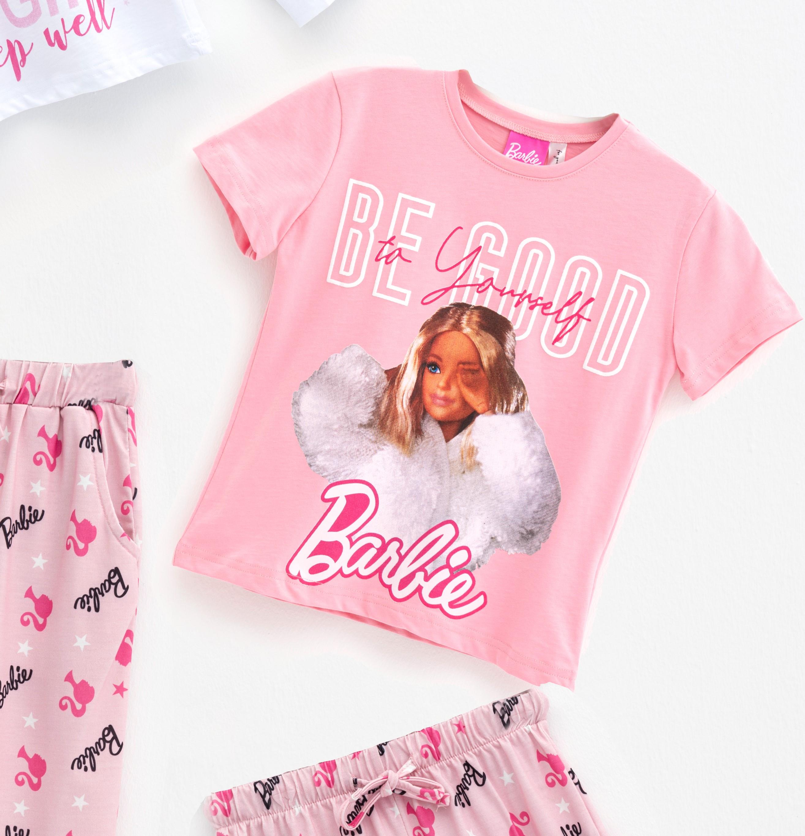 For You Kids Barbie 4'lü Tshirt Pembe Şort Pantolon Takım For You Kids Barbie 4'lü Tshirt Pembe Şort Pantolon Takım