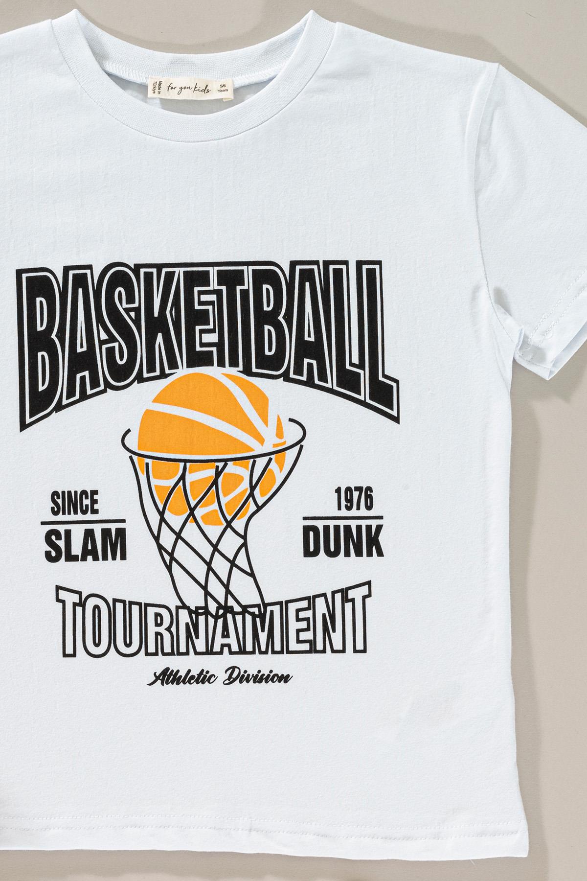 For You Kids Basketball Baskılı Tshirt Şort Takım For You Kids Basketball Baskılı Tshirt Şort Takım