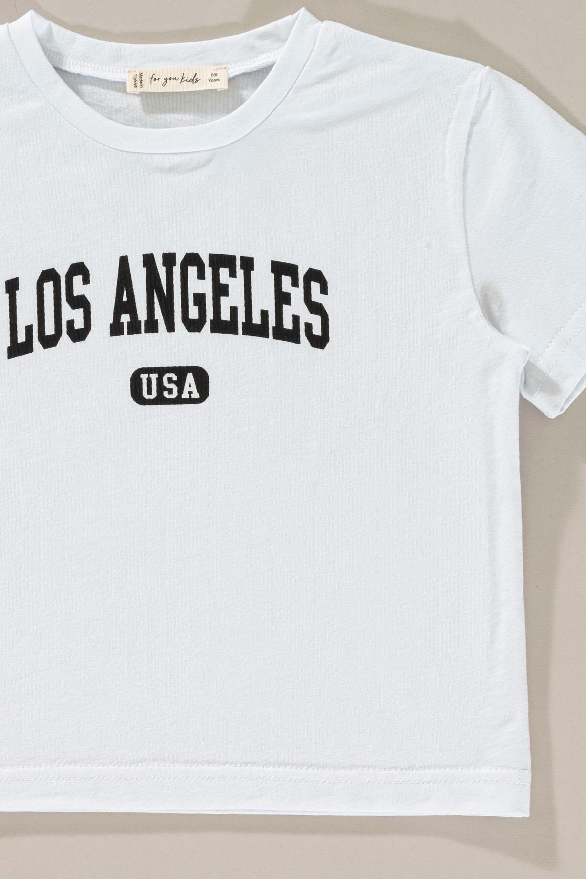 For You Kids Baskılı Tshirt Yeşil Şort Alt Üst Takım For You Kids Baskılı Tshirt Yeşil Şort Alt Üst Takım