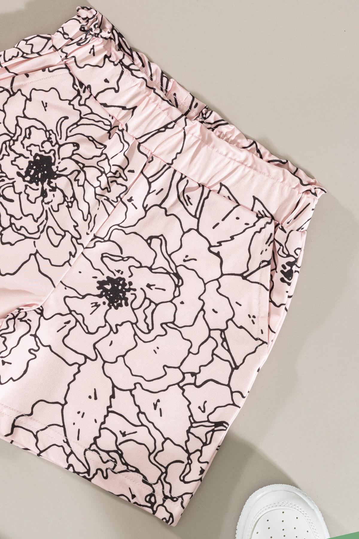 For You Kids Çicek Baskılı Alt Üst Takım For You Kids Çicek Baskılı Alt Üst Takım