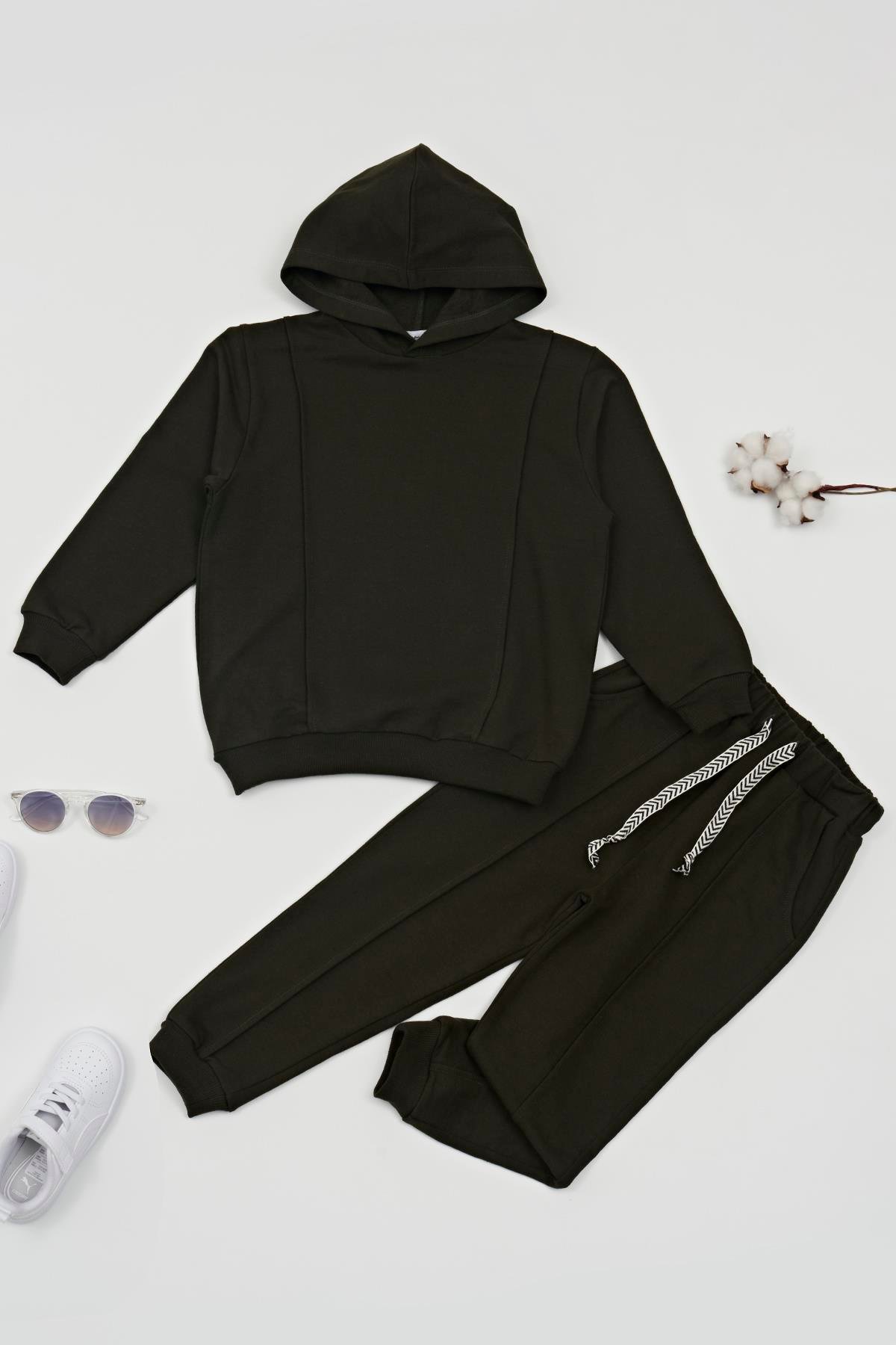 For You Kids Çıma Detaylı Kapişonlu Alt Üst Takım For You Kids Çıma Detaylı Kapişonlu Alt Üst Takım