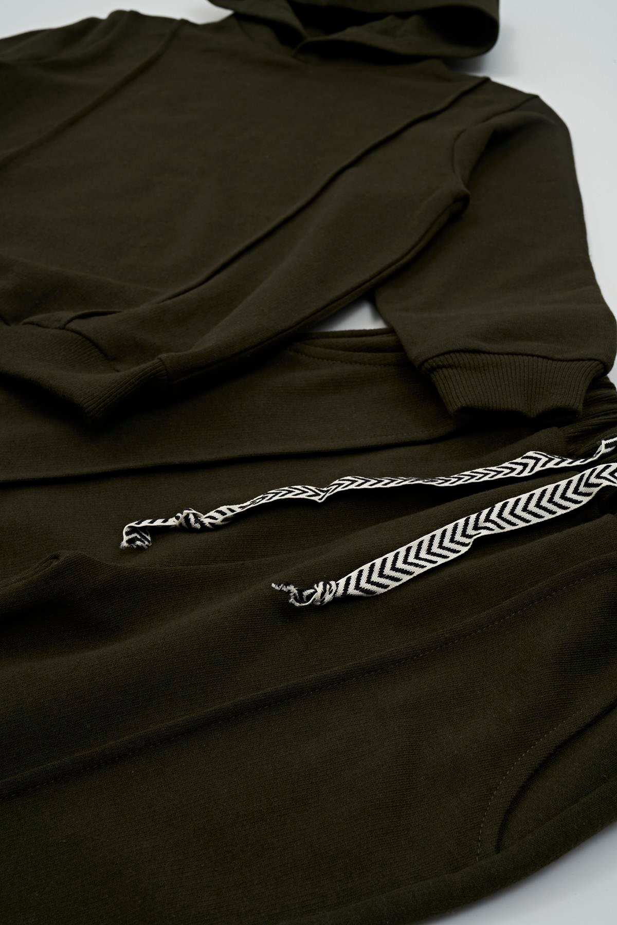 For You Kids Çıma Detaylı Kapişonlu Alt Üst Takım For You Kids Çıma Detaylı Kapişonlu Alt Üst Takım