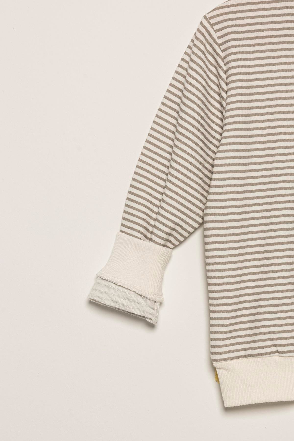 For You Kids Çizgili Ekru Alt Üst Takım For You Kids Çizgili Ekru Alt Üst Takım