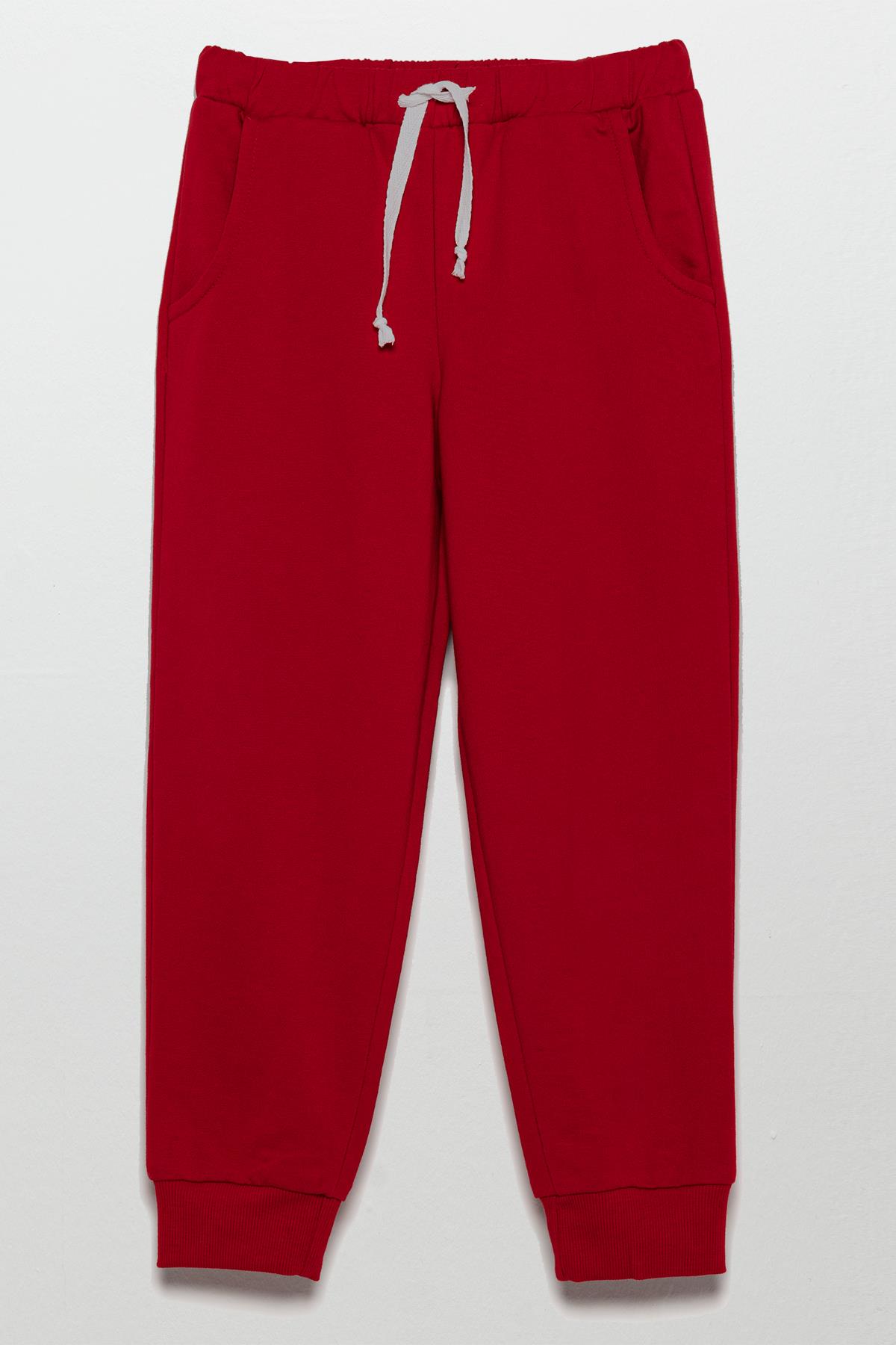 For You Kids Çizgili Kapişonlu Jogger Kırmızı Alt Üst Takım For You Kids Çizgili Kapişonlu Jogger Kırmızı Alt Üst Takım