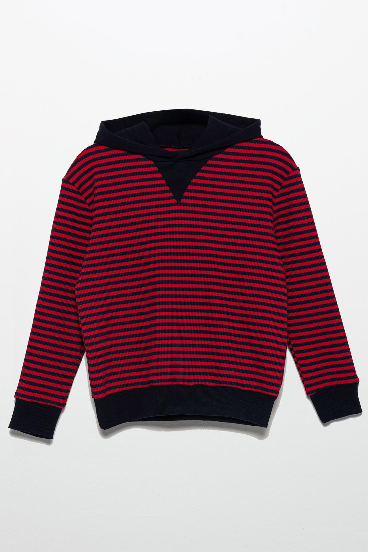 For You Kids Çizgili Kapişonlu Jogger Lacivert Alt Üst Takım For You Kids Çizgili Kapişonlu Jogger Lacivert Alt Üst Takım