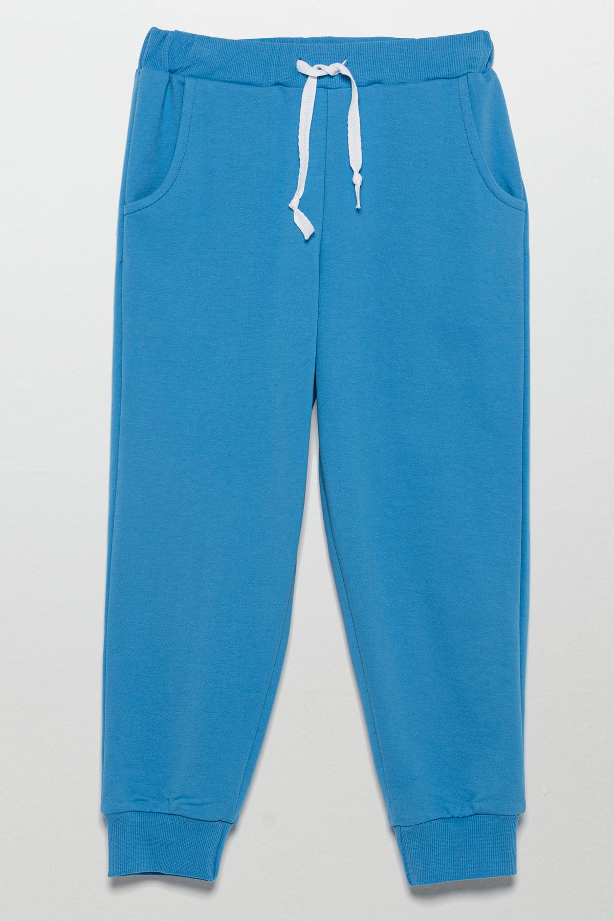 For You Kids Çizgili Kapişonlu Jogger Mavi Alt Üst Takım For You Kids Çizgili Kapişonlu Jogger Mavi Alt Üst Takım