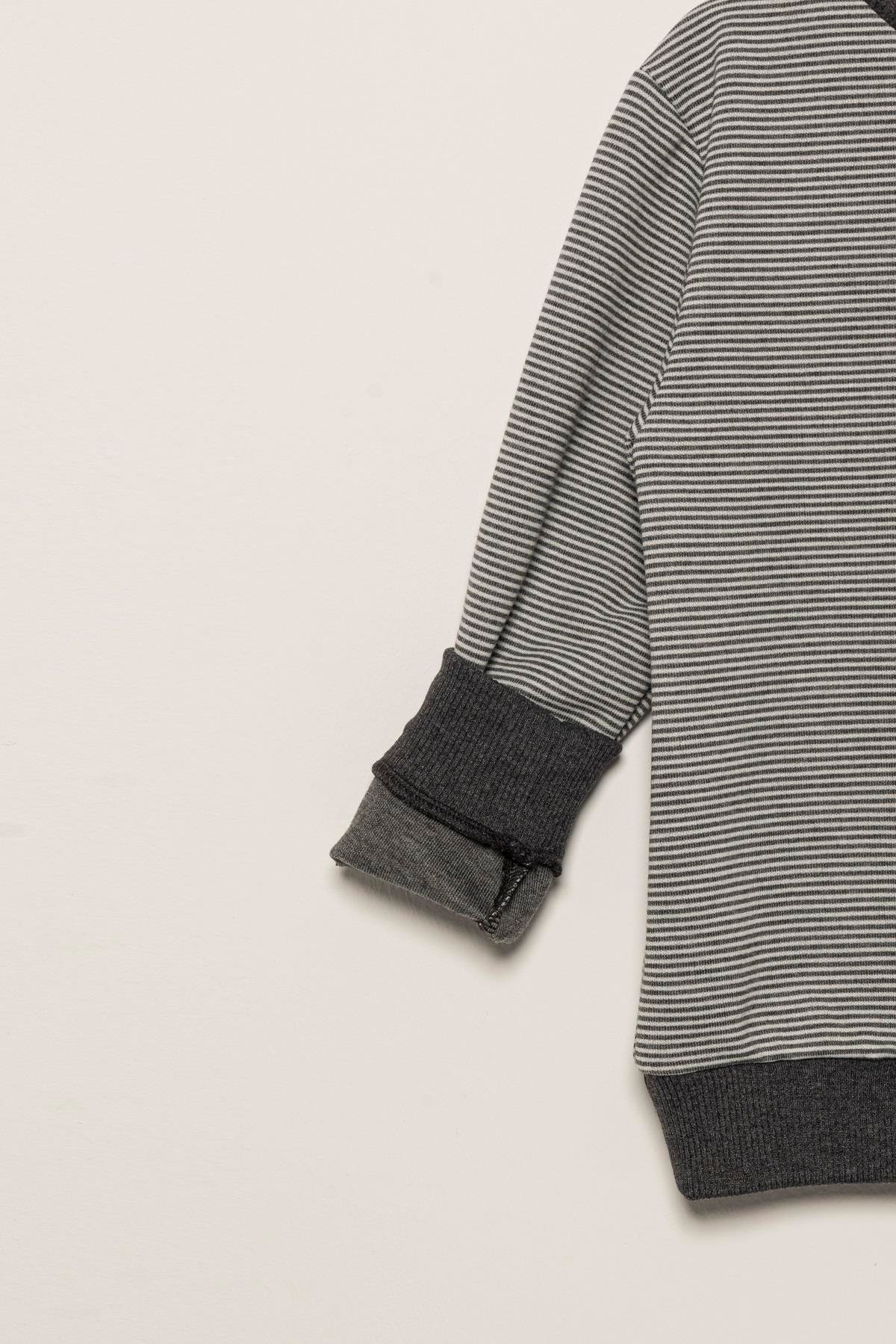 For You Kids Çizgili Sweatshirt Jogger Koyu Gri Alt Üst Takım For You Kids Çizgili Sweatshirt Jogger Koyu Gri Alt Üst Takım