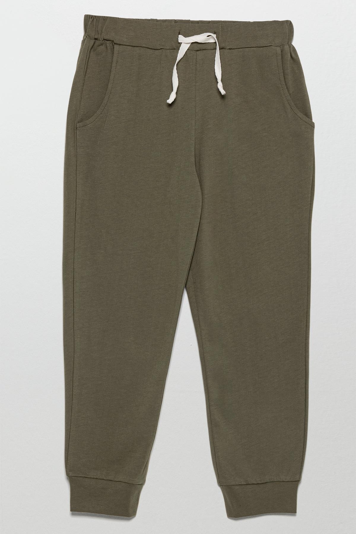 For You Kids Çizgili Sweatshirt Jogger Yeşil Alt Üst Takım For You Kids Çizgili Sweatshirt Jogger Yeşil Alt Üst Takım