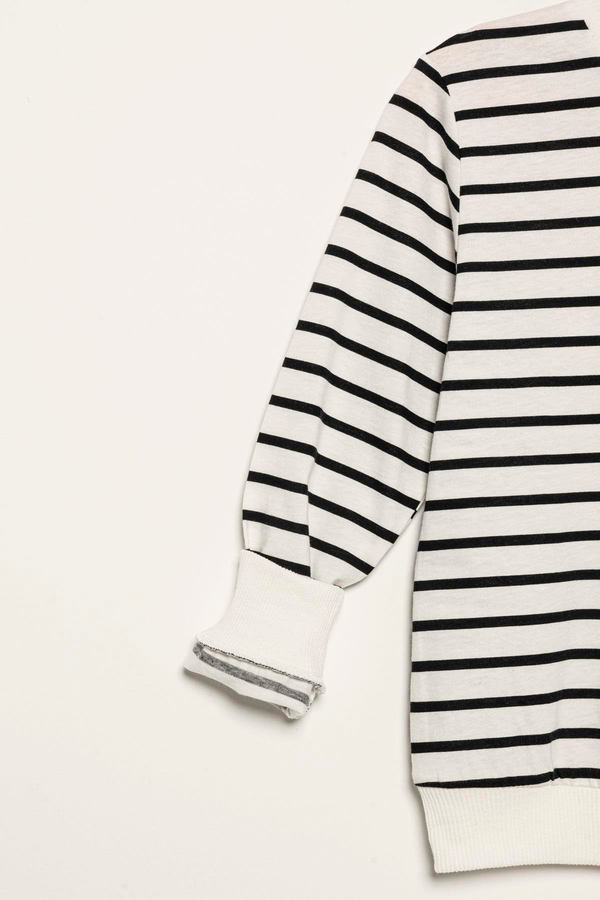 For You Kid sÇizgili Sweatshirt Jogger Siyah Alt Üst Takım For You Kids Çizgili Sweatshirt Jogger Siyah Alt Üst Takım