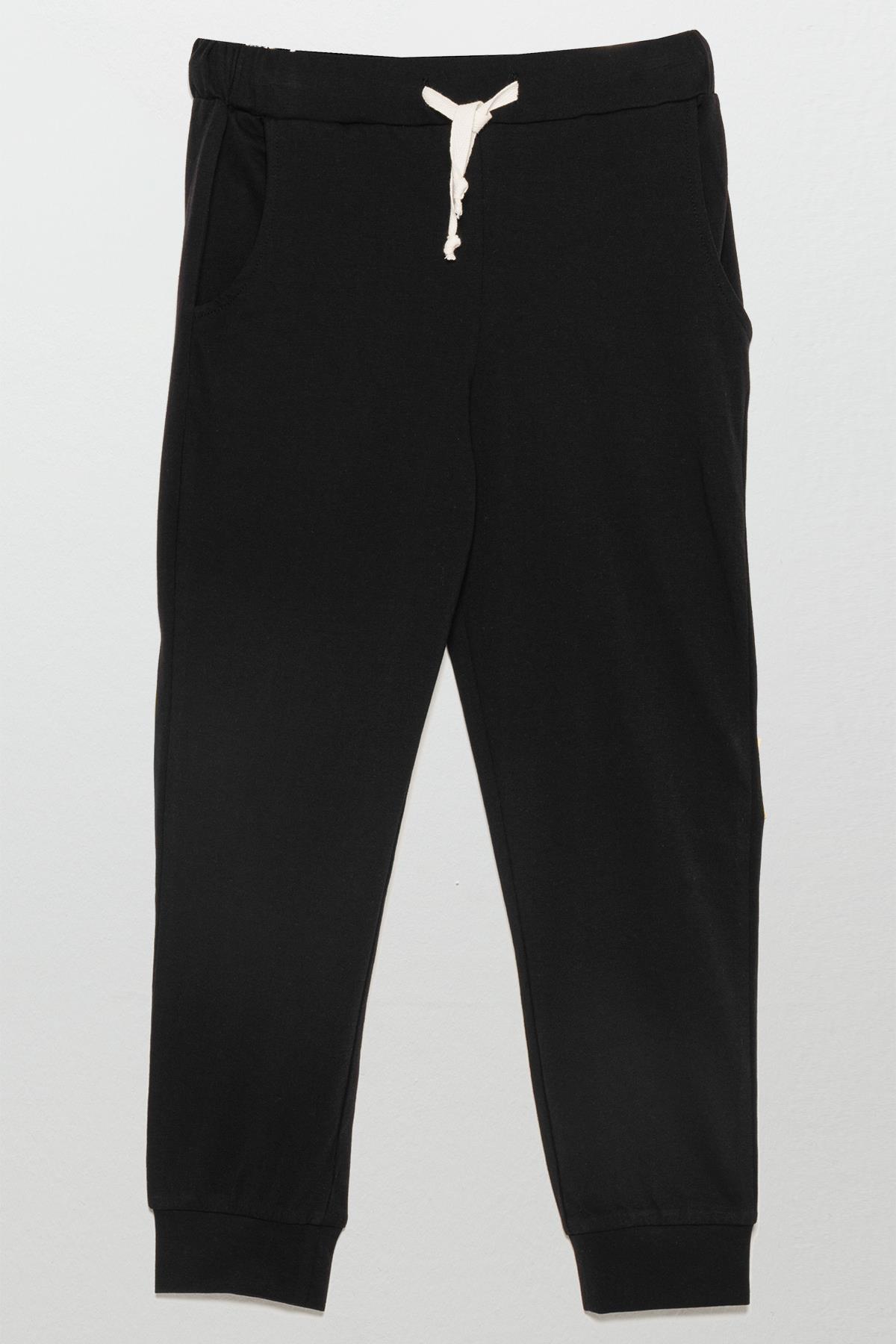 For You Kid sÇizgili Sweatshirt Jogger Siyah Alt Üst Takım For You Kids Çizgili Sweatshirt Jogger Siyah Alt Üst Takım