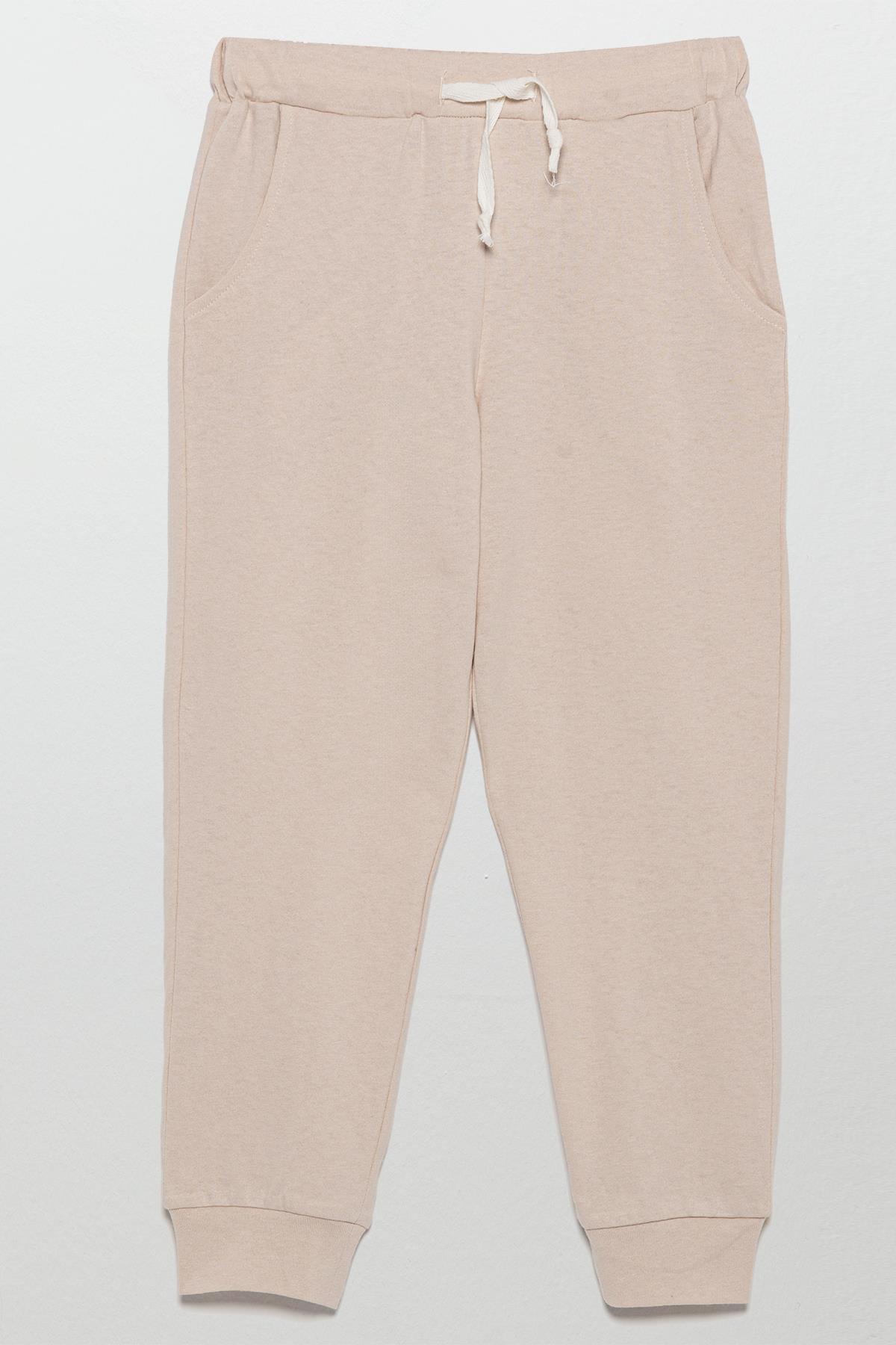 For You Kids Çizgili Sweatshirt Jogger Taş Alt Üst Takım For You Kids Çizgili Sweatshirt Jogger Taş Alt Üst Takım