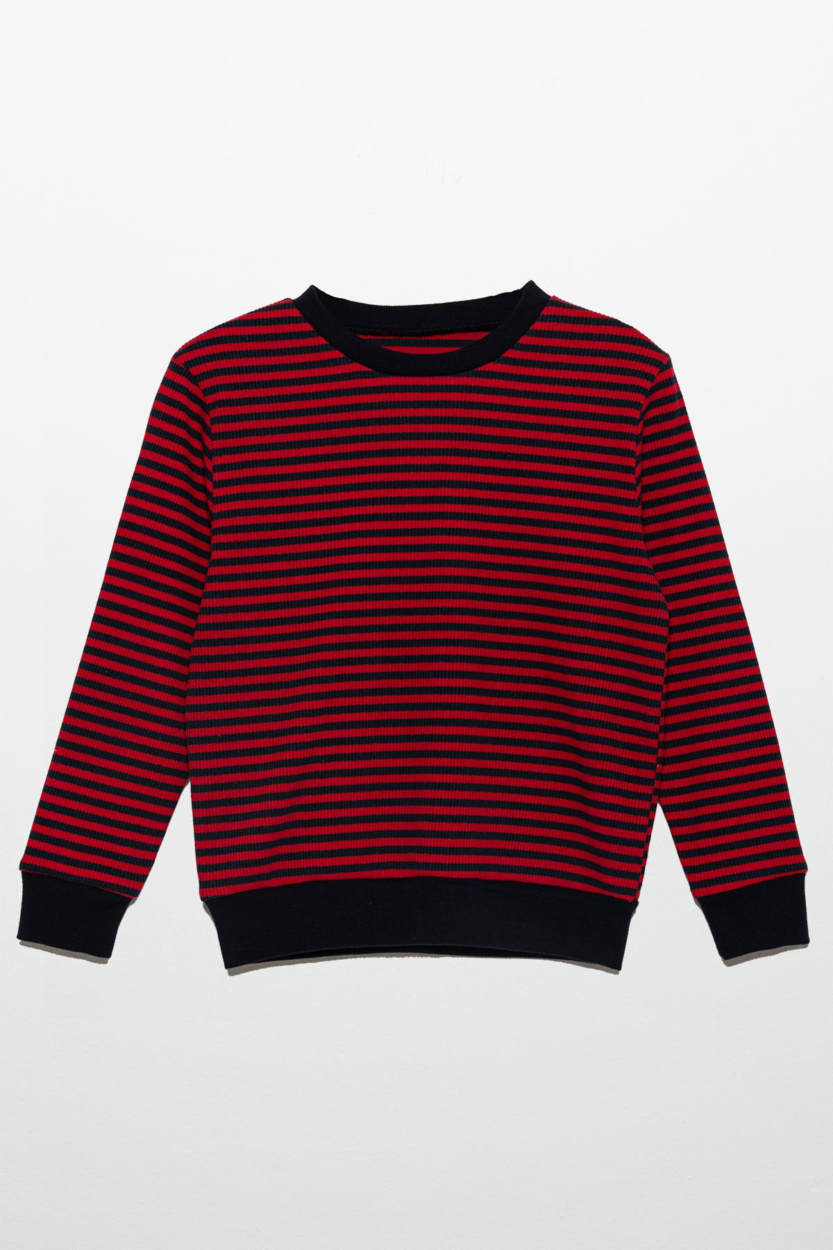 For You Kids Çizgili Sweatshirt Jogger Lacivert Alt Üst Takım For You Kids Çizgili Sweatshirt Jogger Lacivert Alt Üst Takım