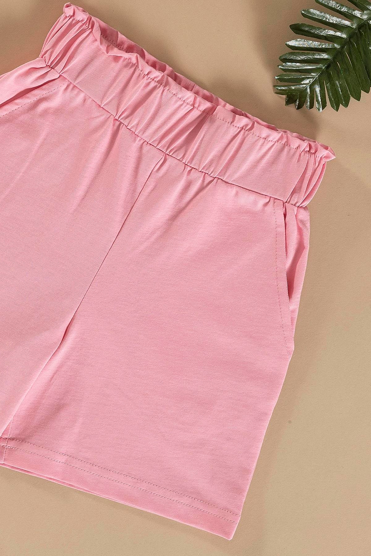 For You Kids Çizgili Yarasa Kol Pembe Alt Üst Takım For You Kids Çizgili Yarasa Kol Pembe Alt Üst Takım