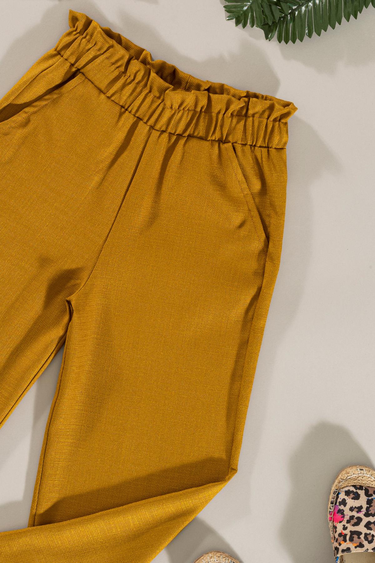 For You Kids Dantel Cep Detaylı Hardal Pantolon Takım For You Kids Dantel Cep Detaylı Hardal Pantolon Takım