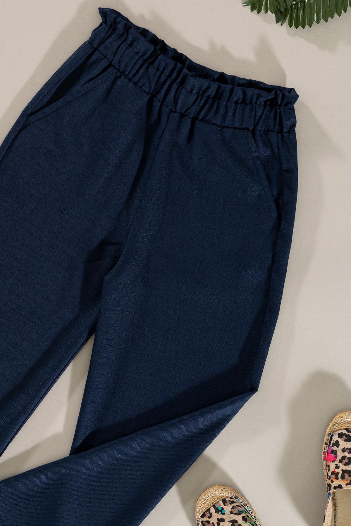 For You Kids Dantel Cep Detaylı Lacivert Pantolon Takım For You Kids Dantel Cep Detaylı Lacivert Pantolon Takım